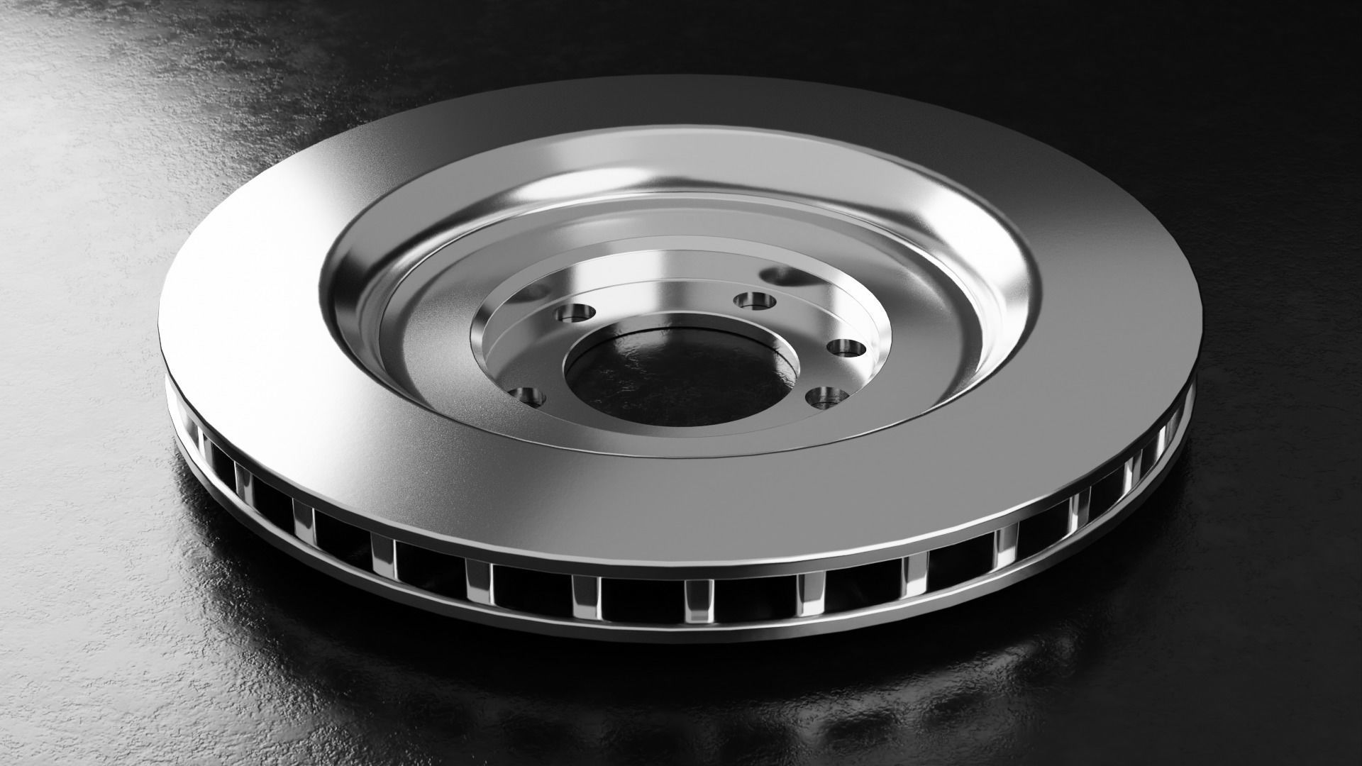 Car Brake Disc Type One 3D model_18