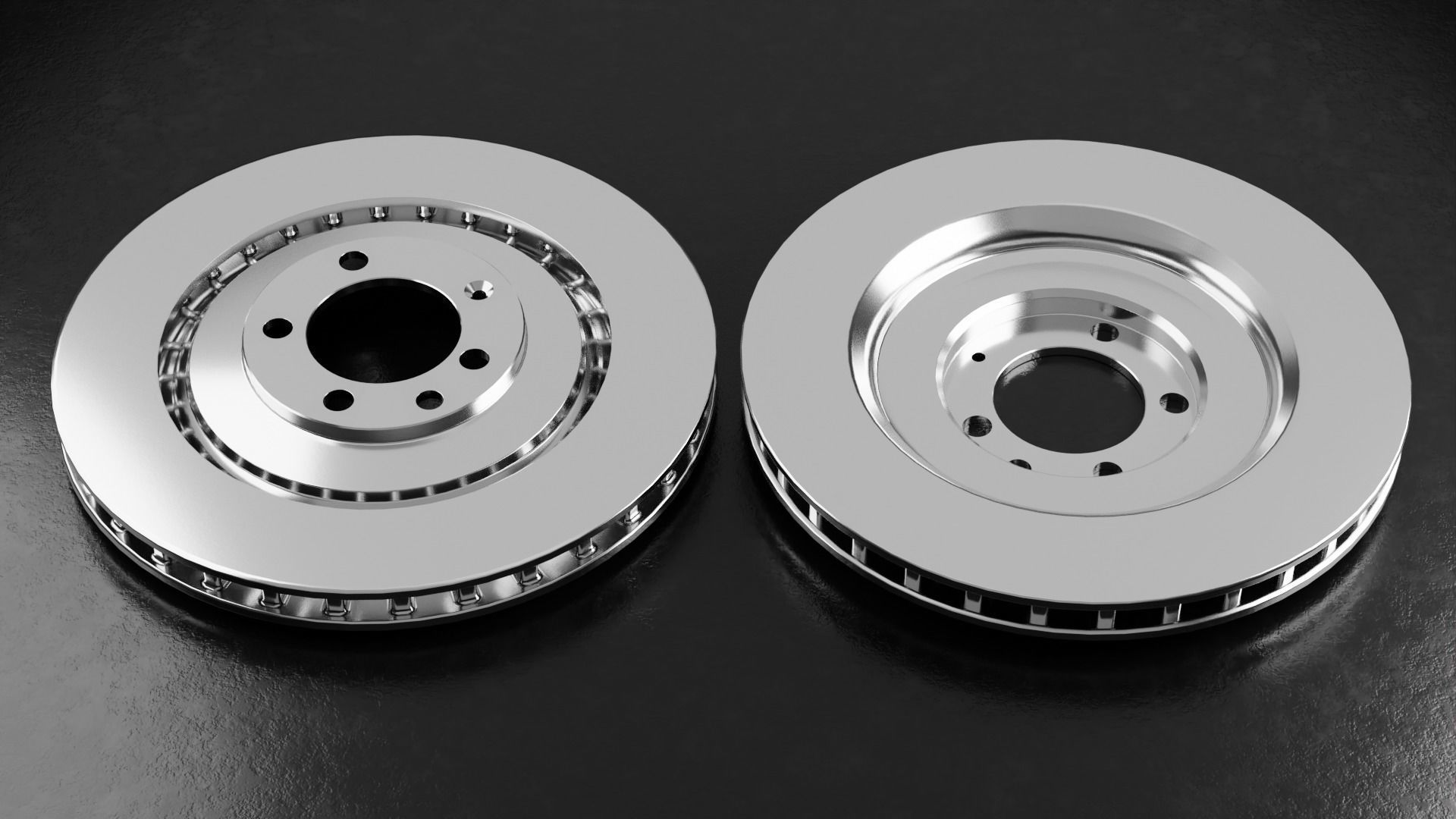 Car Brake Disc Type One 3D model_16