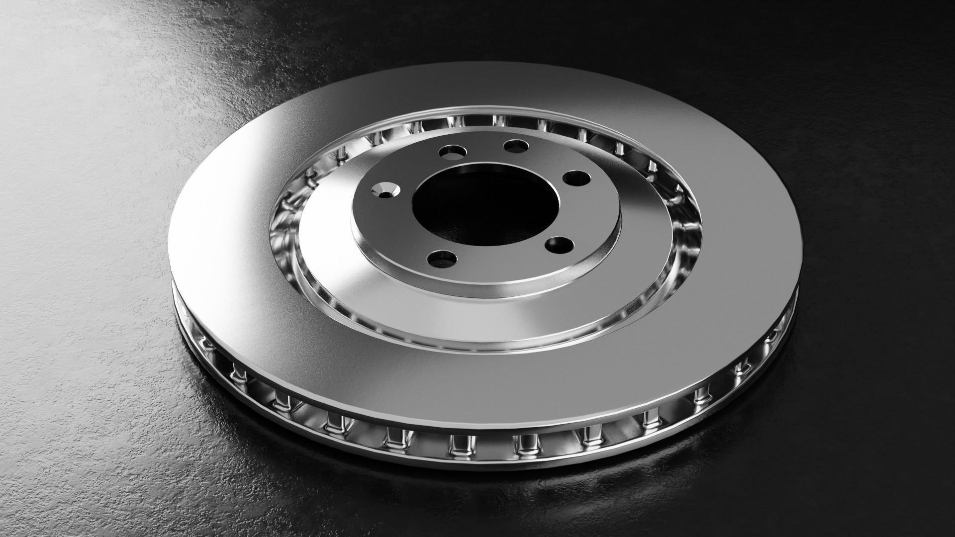 Car Brake Disc Type One 3D model_13