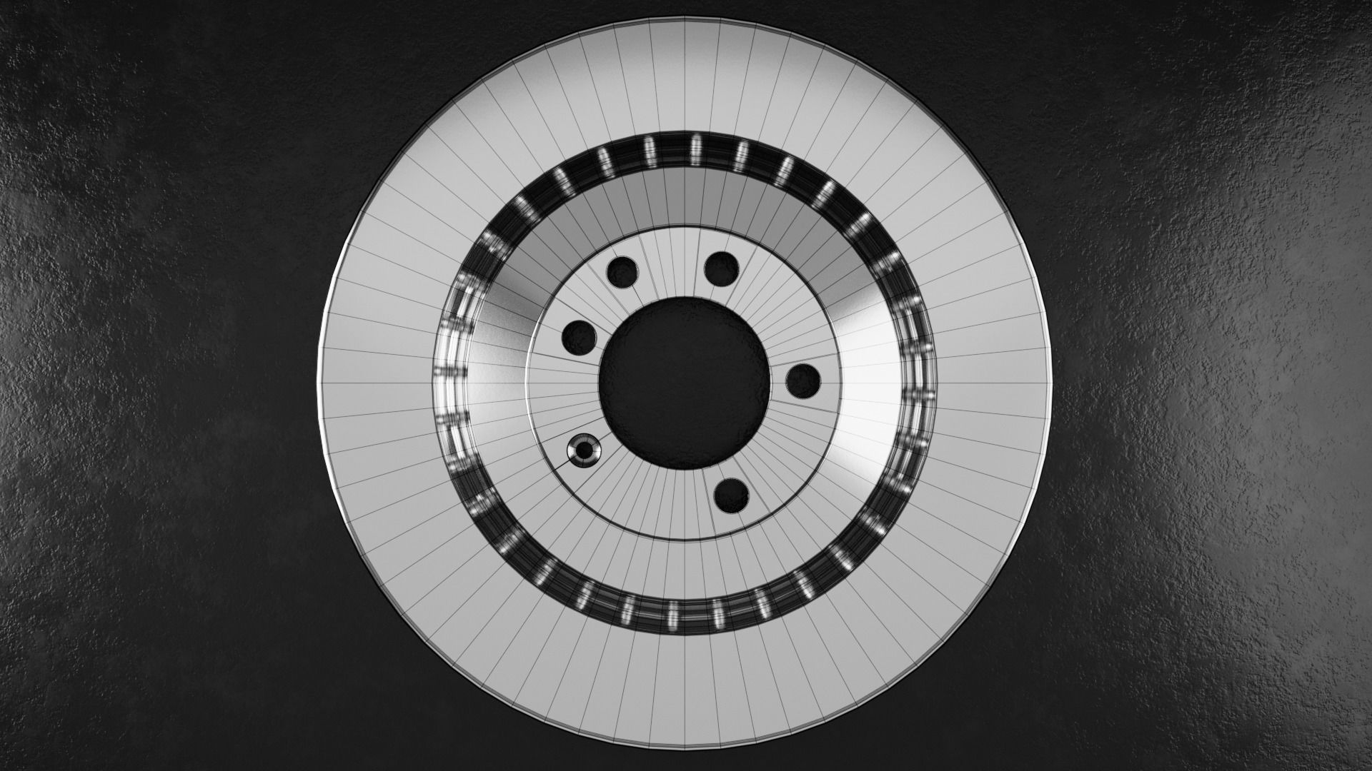 Car Brake Disc Type One 3D model_4