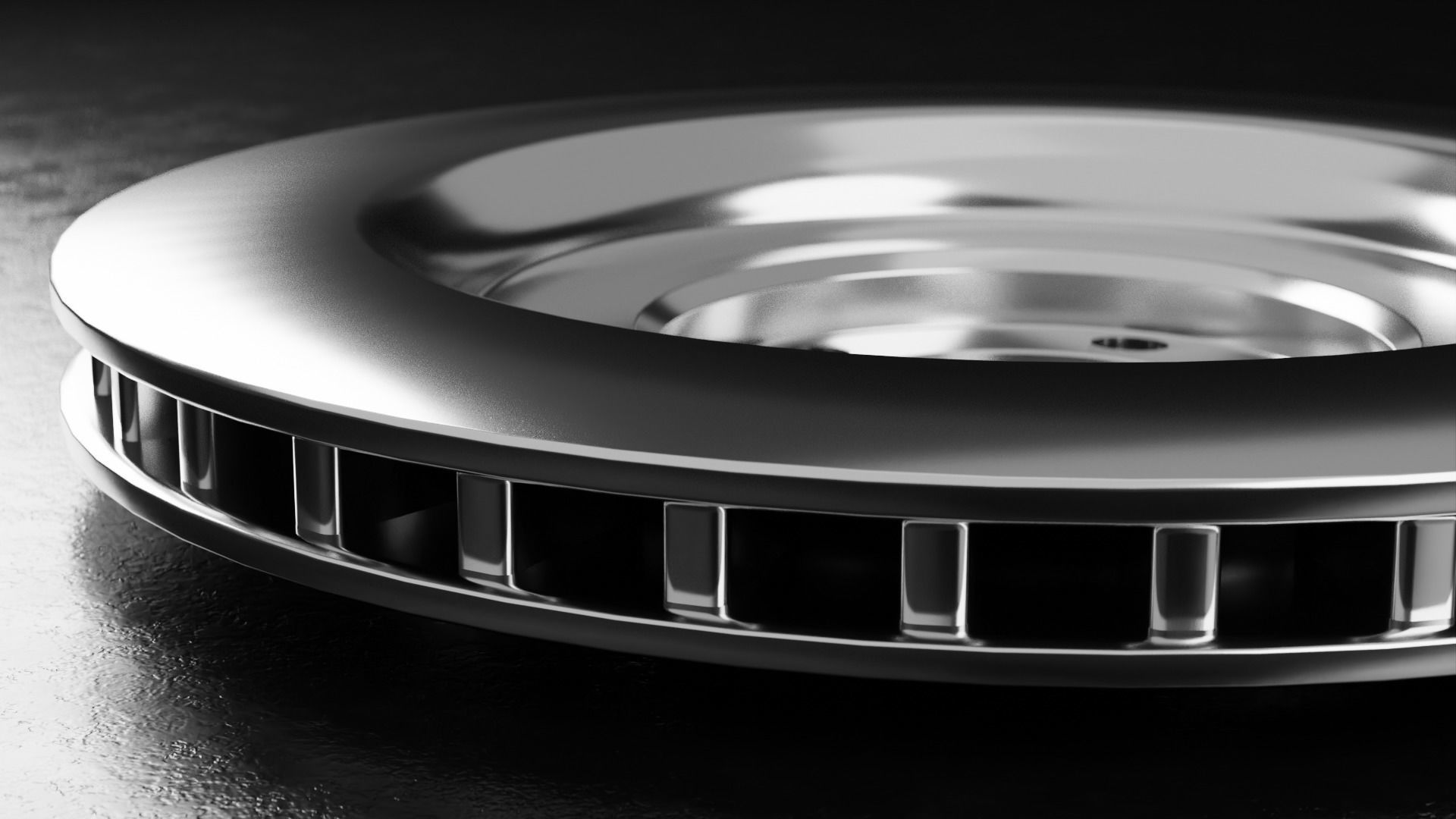 Car Brake Disc Type One 3D model_7