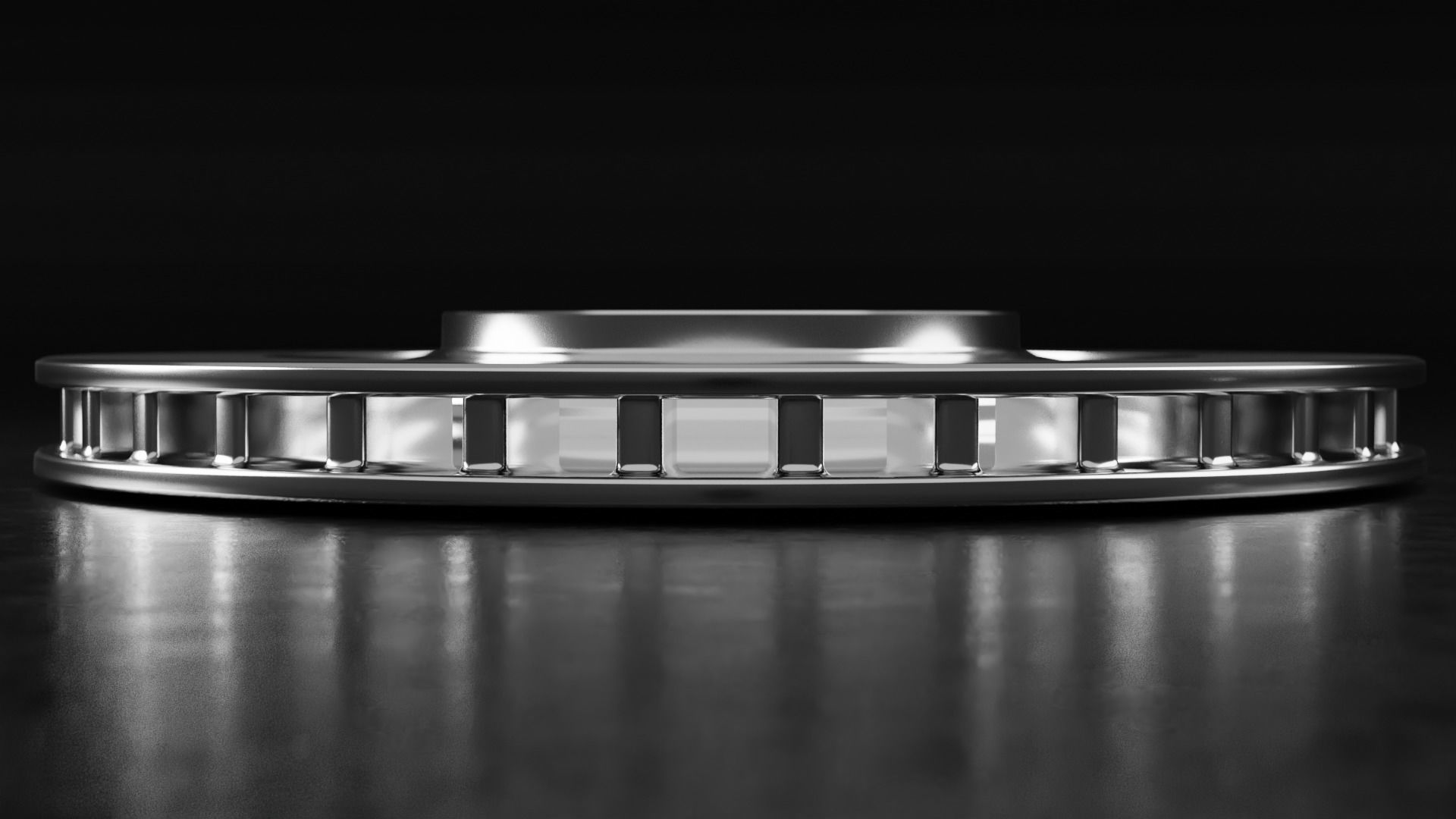 Car Brake Disc Type One 3D model_5