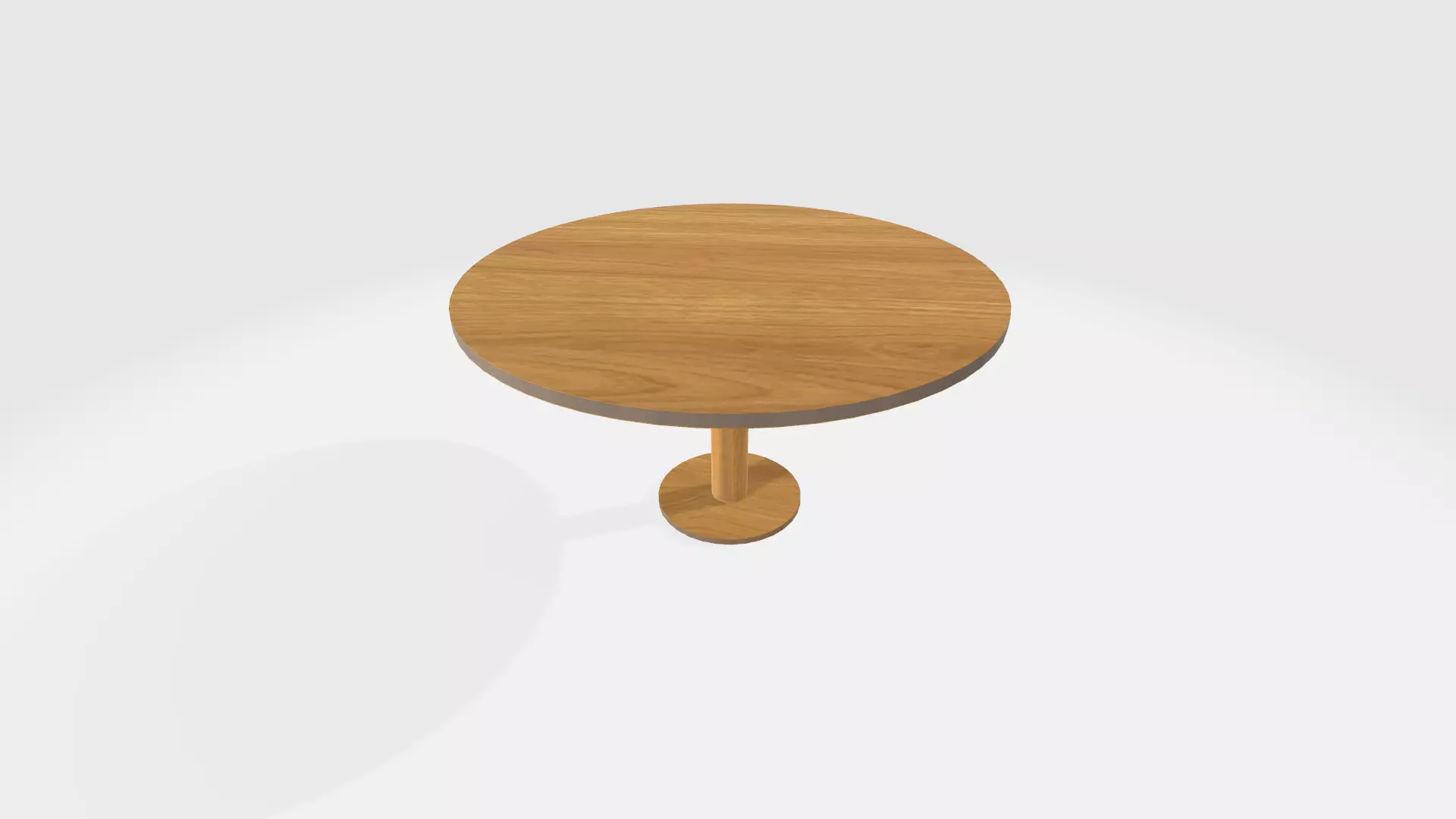 Wooden Table Low-poly 3D model_0