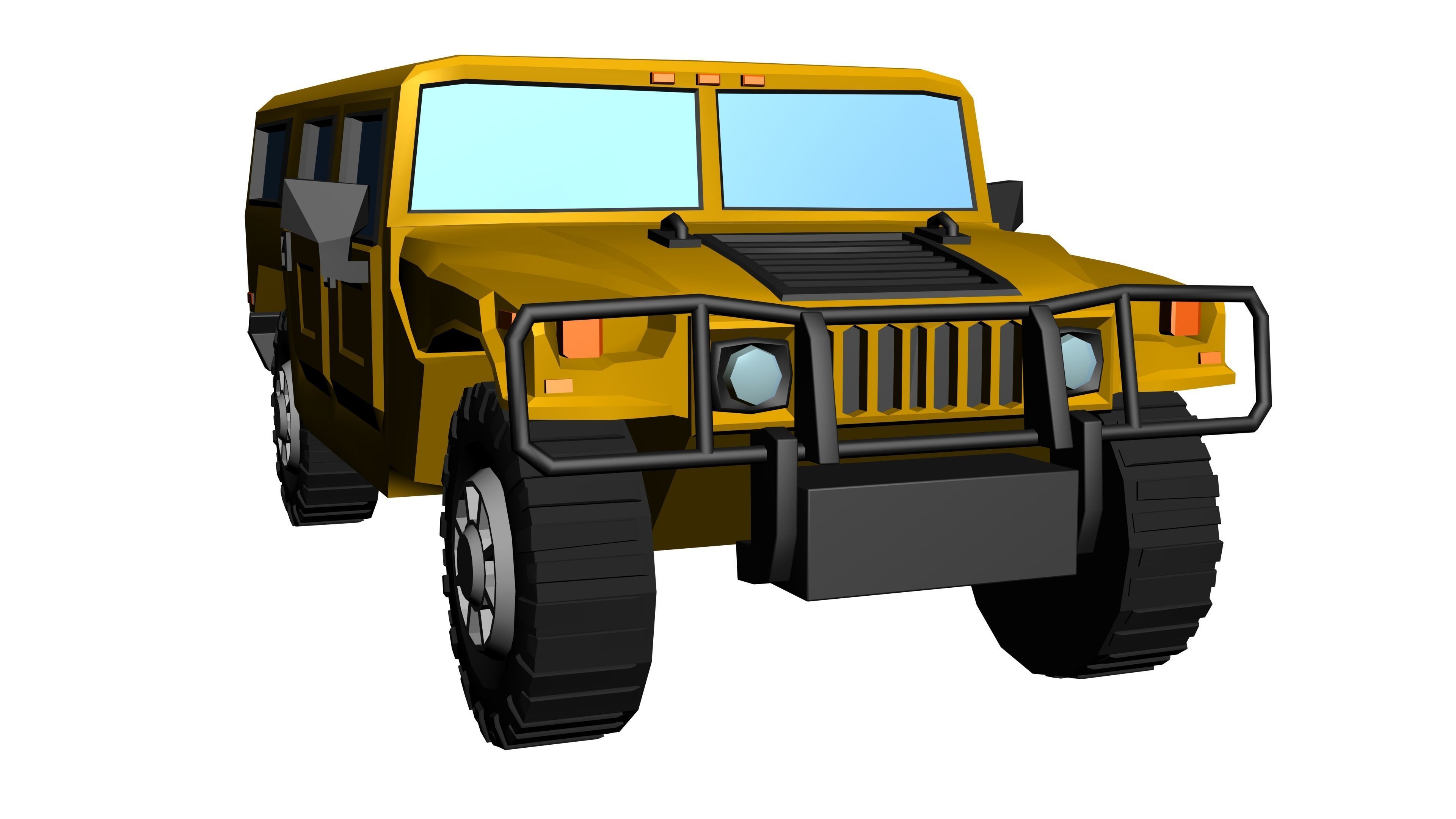 Hummer Powerpoint Model 3D model HUMMER H1 Hypercasual VR / AR / low-poly | CGTrader