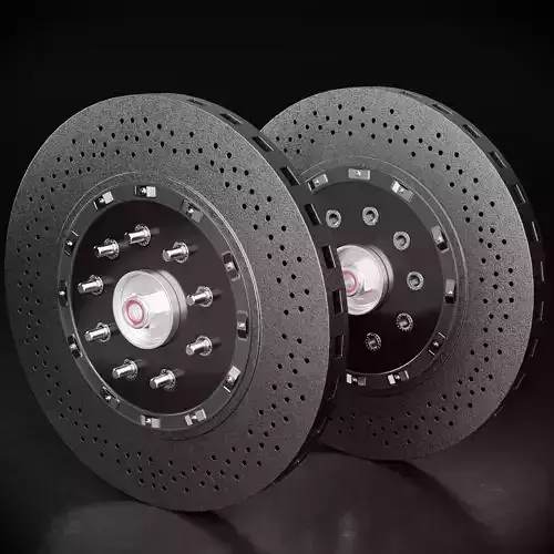 Car Brake Disc Type Three 3D model