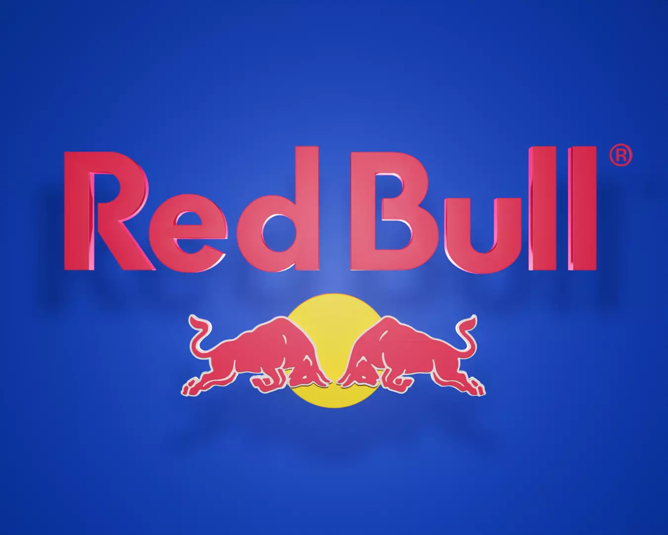 RedBull Logo Low-poly 3D model_0