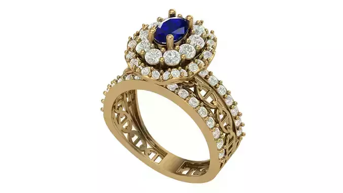 Oval Cut 6x4 mm Diamond Ring