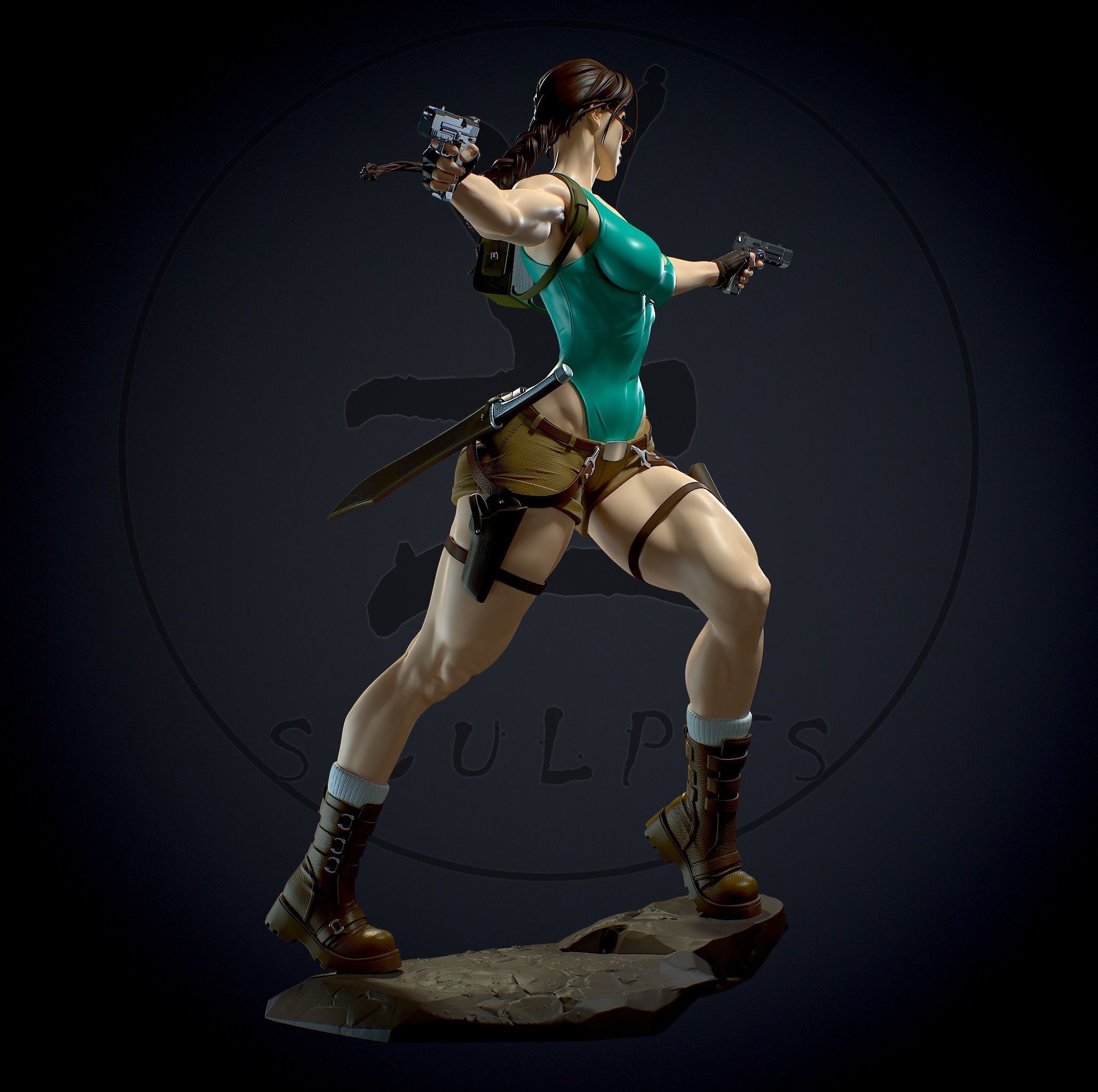 Lara Croft with NSFW 3D print model_3