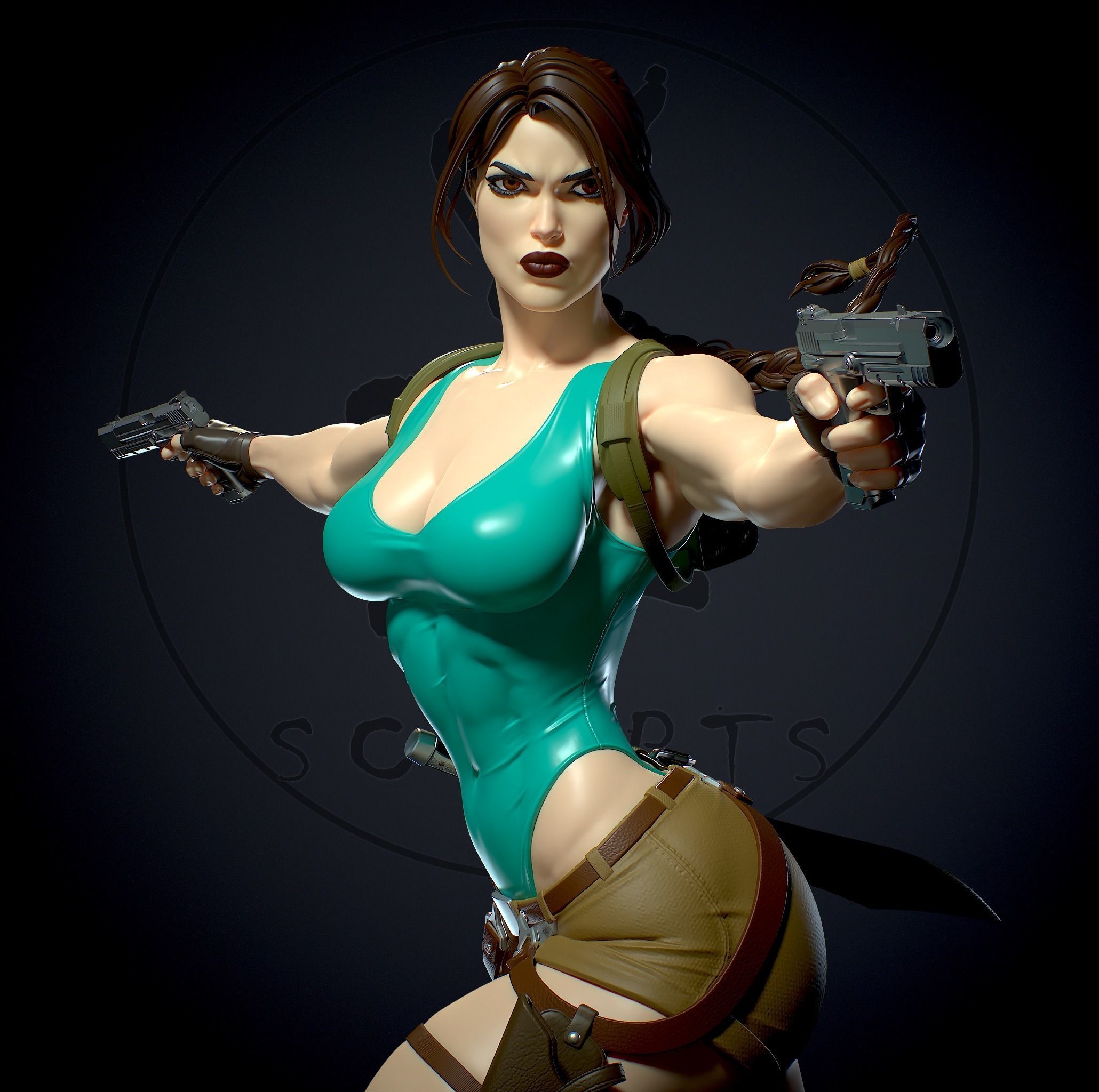Lara Croft with NSFW 3D print model_10