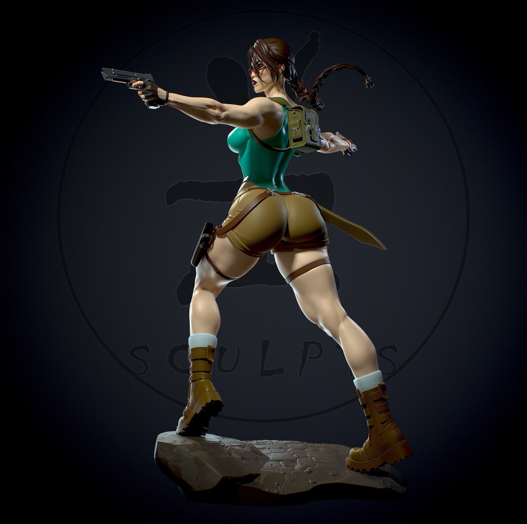 Lara Croft with NSFW 3D print model_7