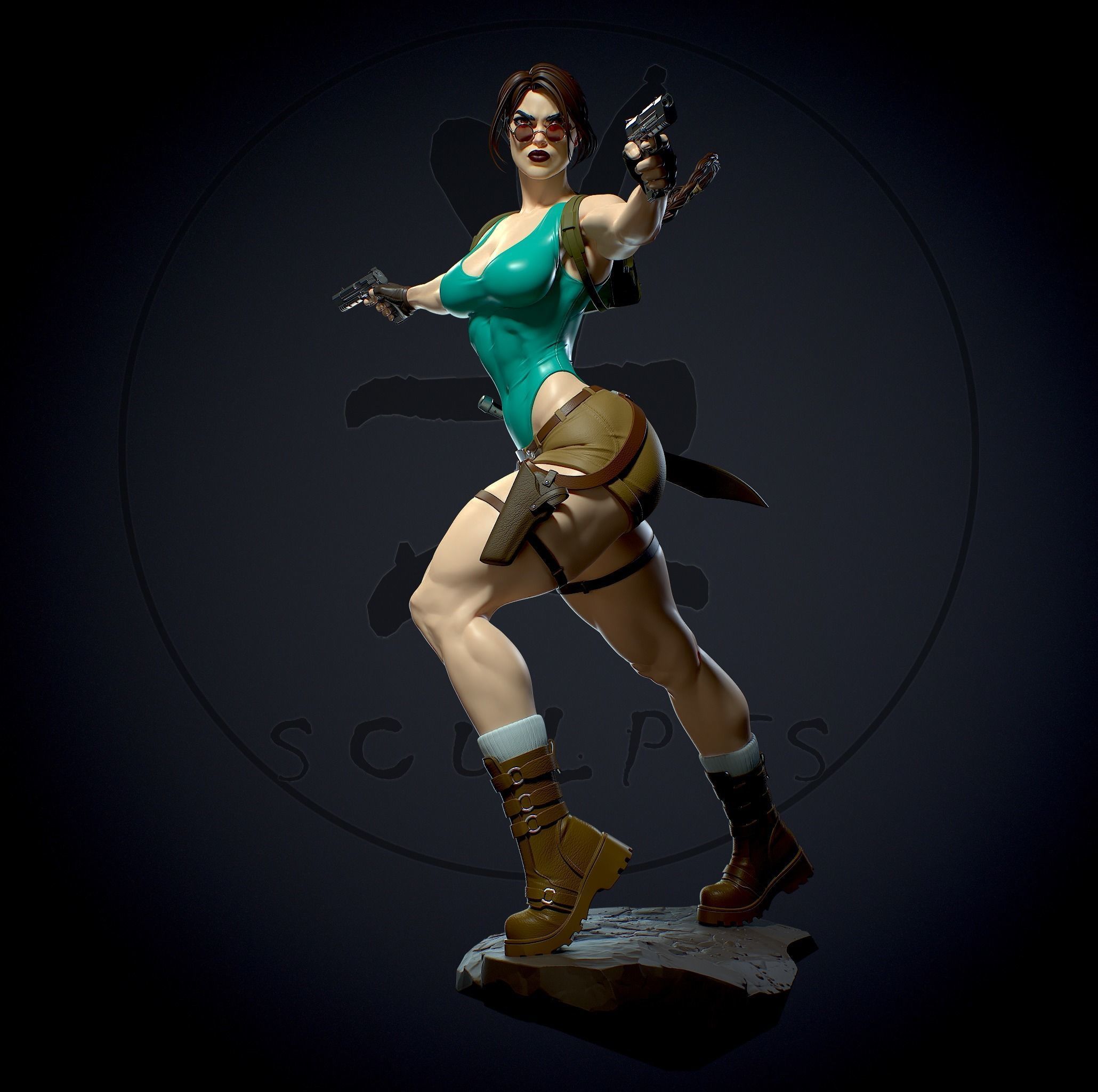 Lara Croft with NSFW 3D print model_9