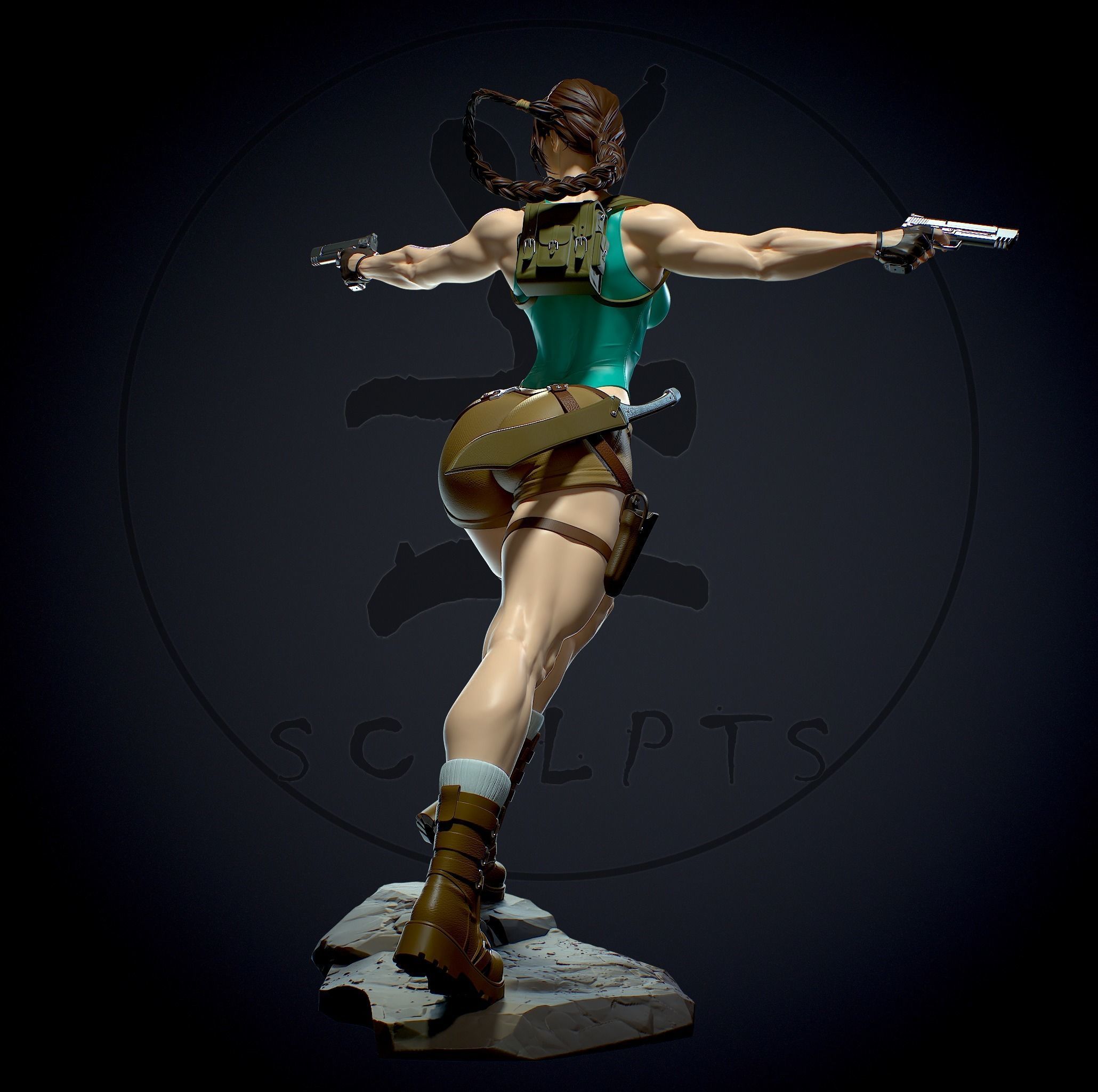 Lara Croft with NSFW 3D print model_5