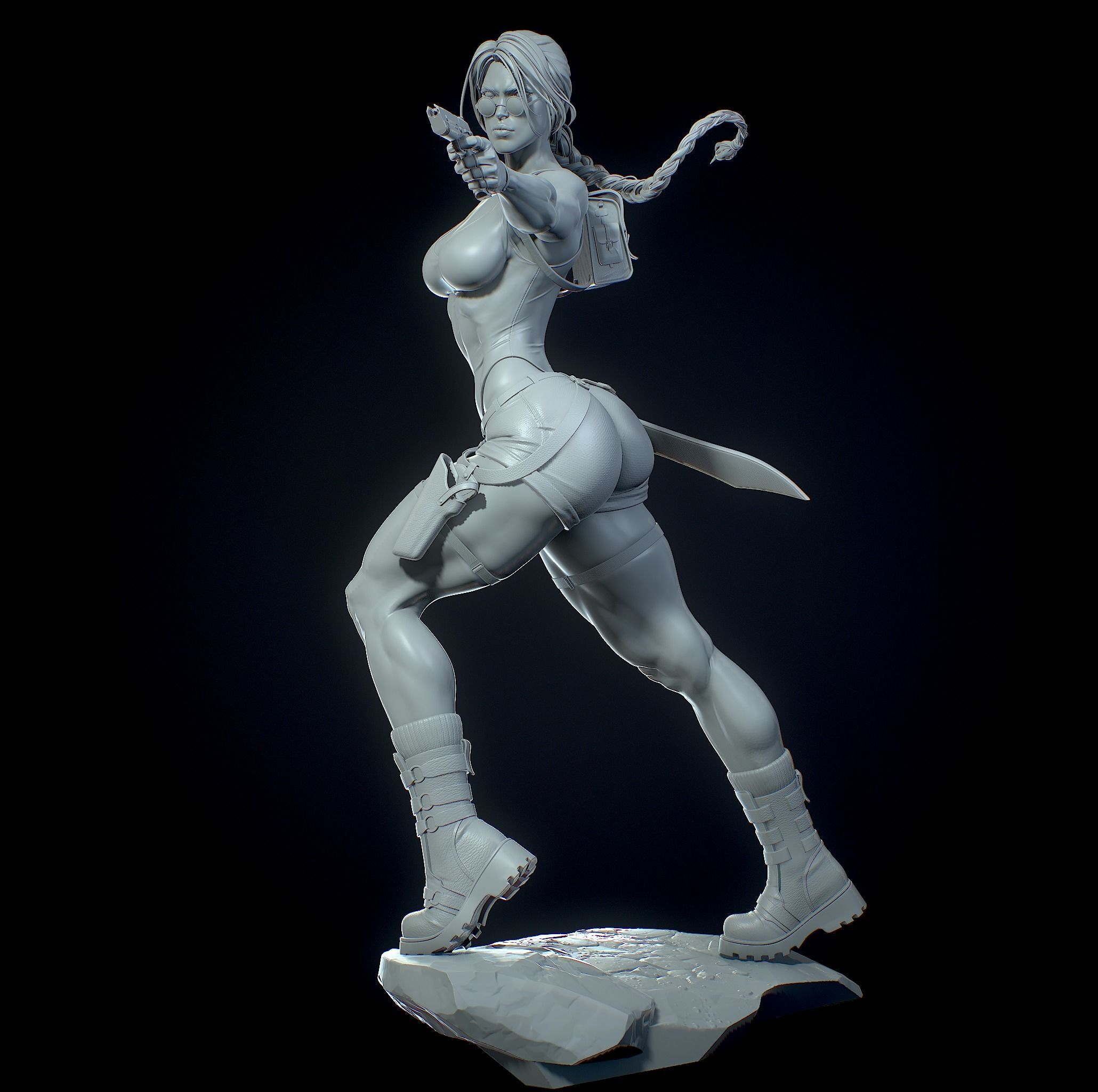 Lara Croft with NSFW 3D print model_21