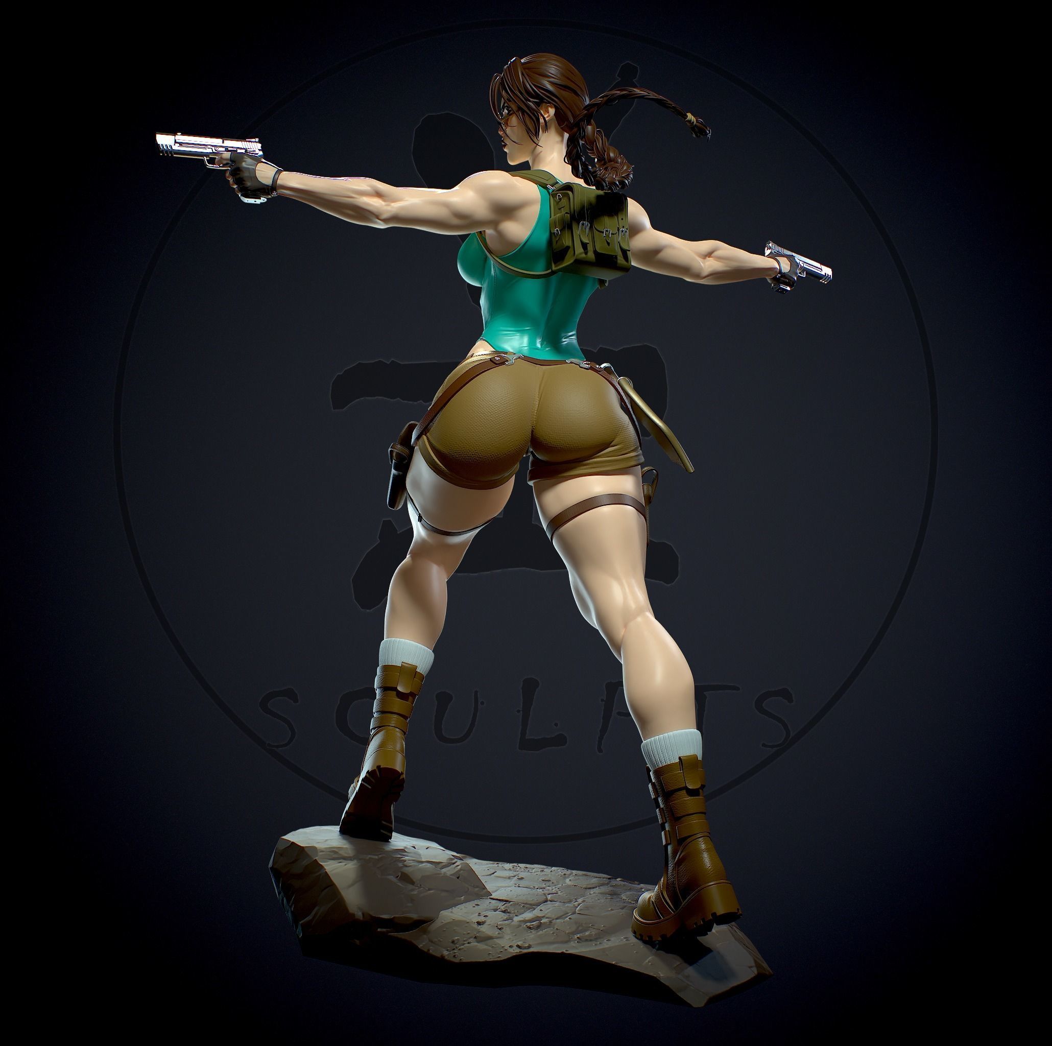 Lara Croft with NSFW 3D print model_6
