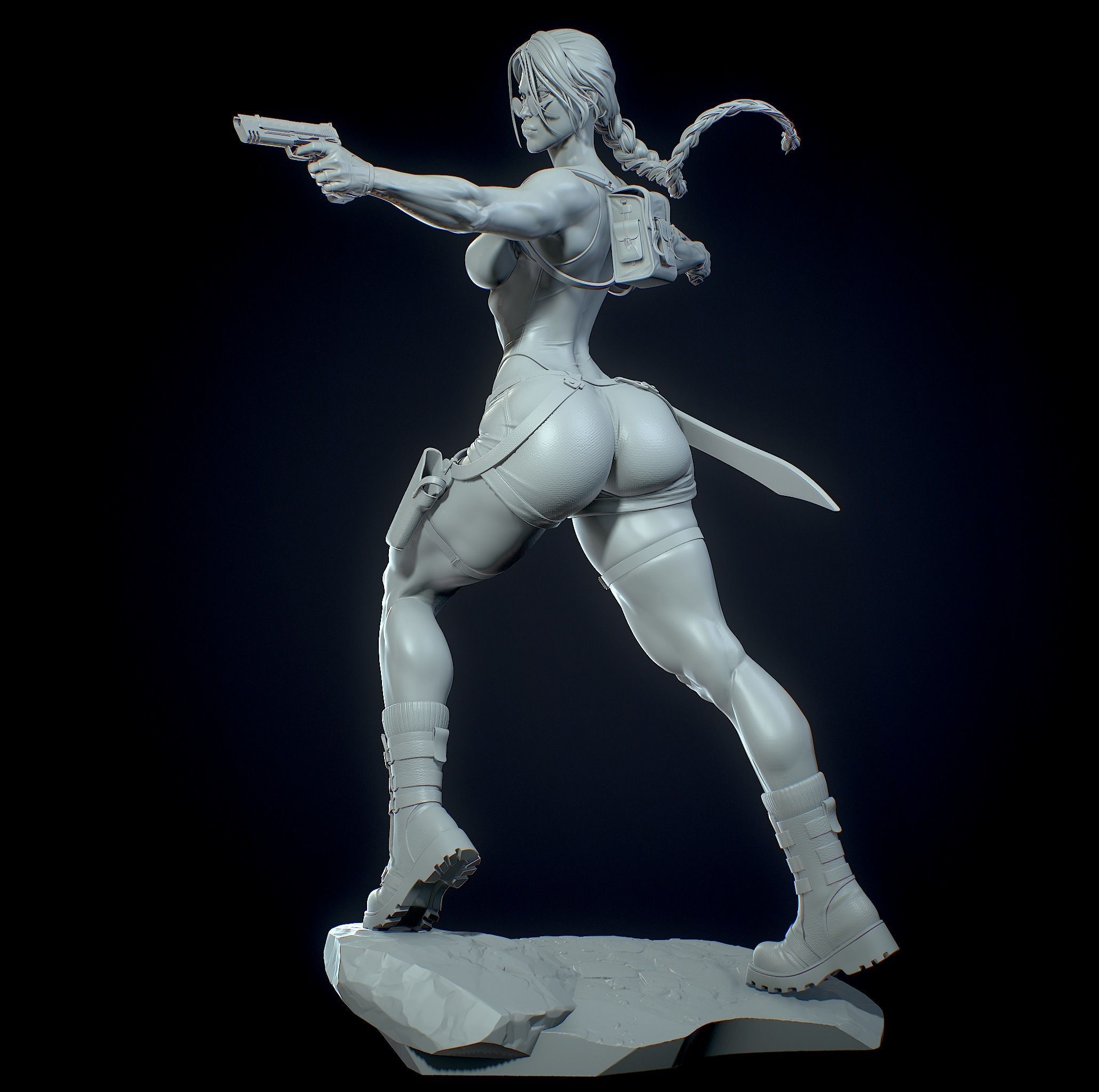 Lara Croft with NSFW 3D print model_16