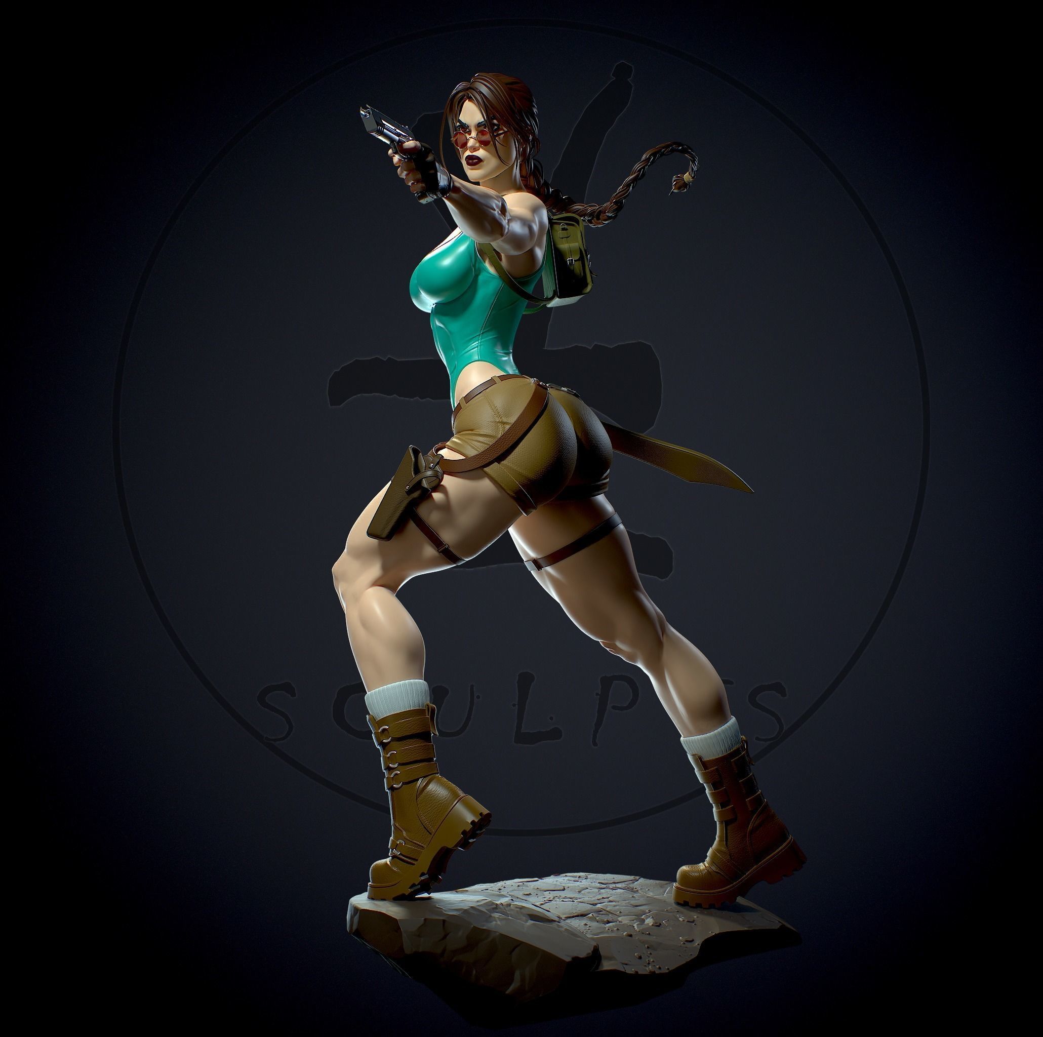 Lara Croft with NSFW 3D print model_8