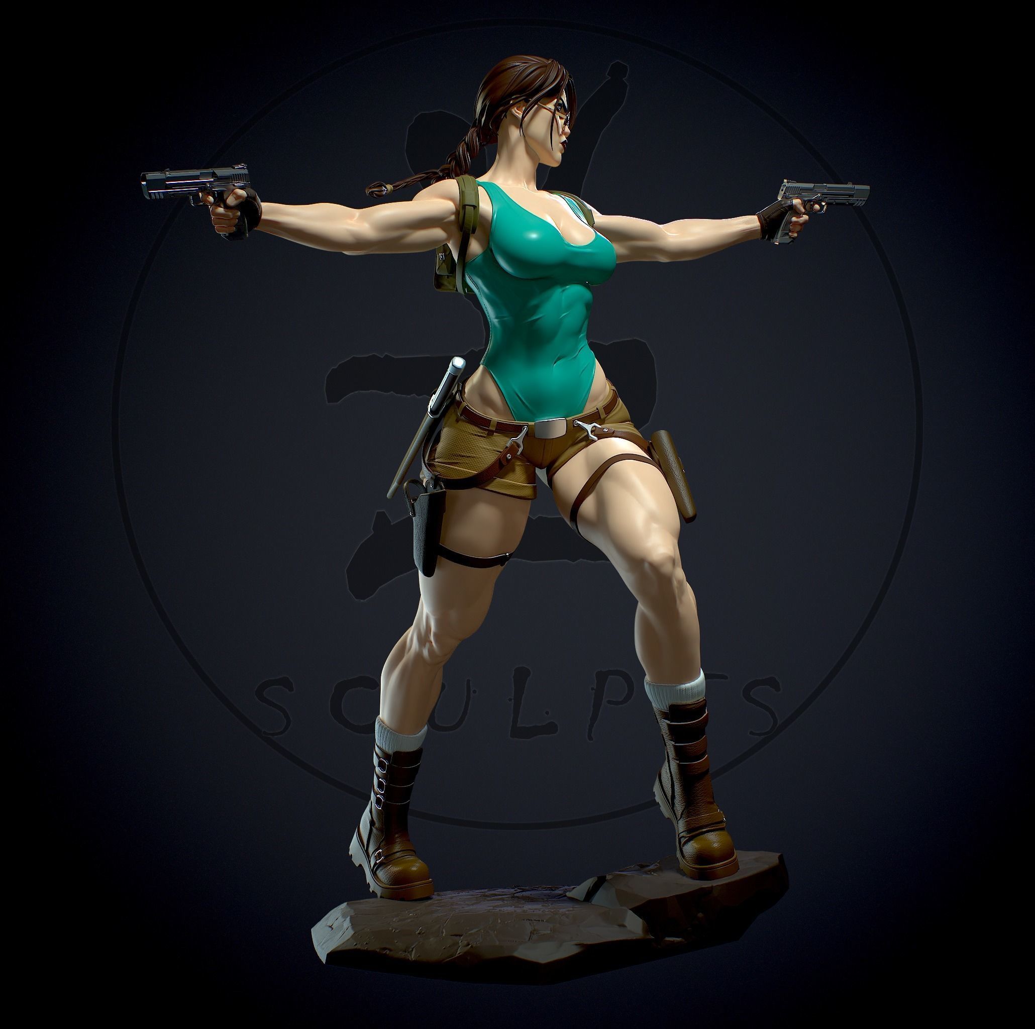 Lara Croft with NSFW 3D print model_2