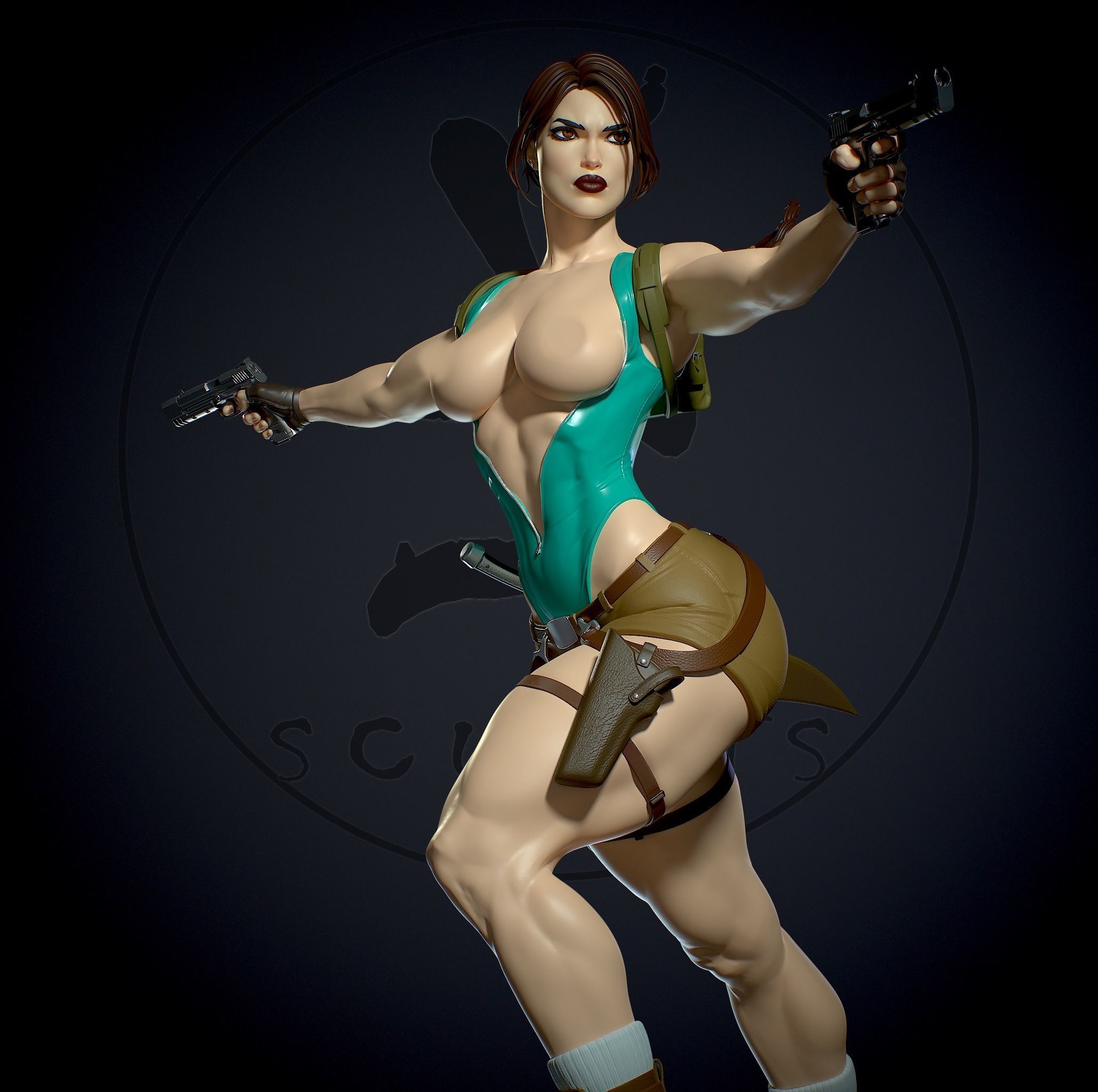 Lara Croft with NSFW 3D print model_14