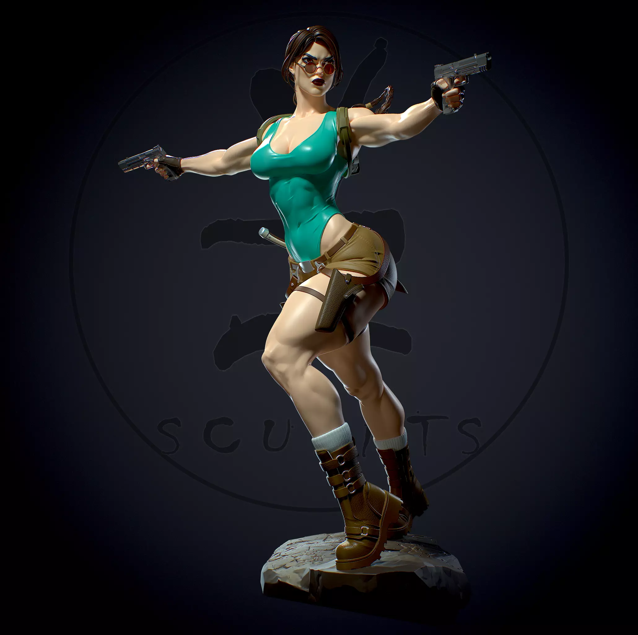 Lara Croft with NSFW 3D print model_0