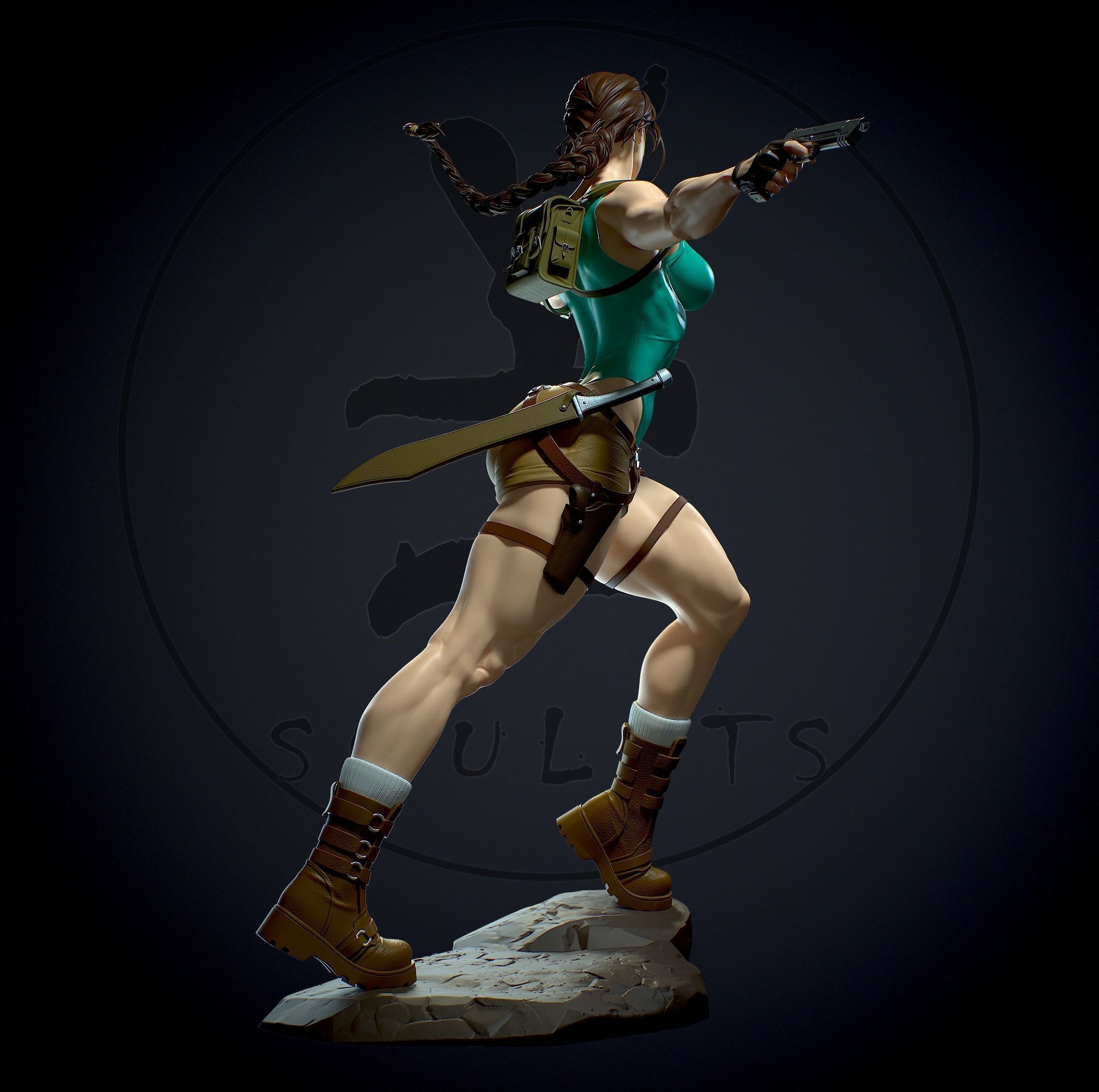 Lara Croft with NSFW 3D print model_4