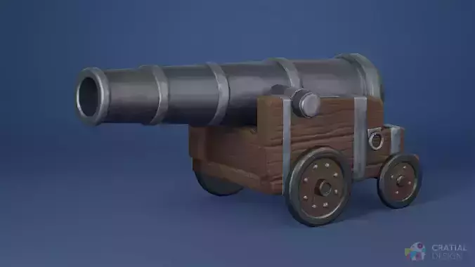 Stylized Cannon 3D model