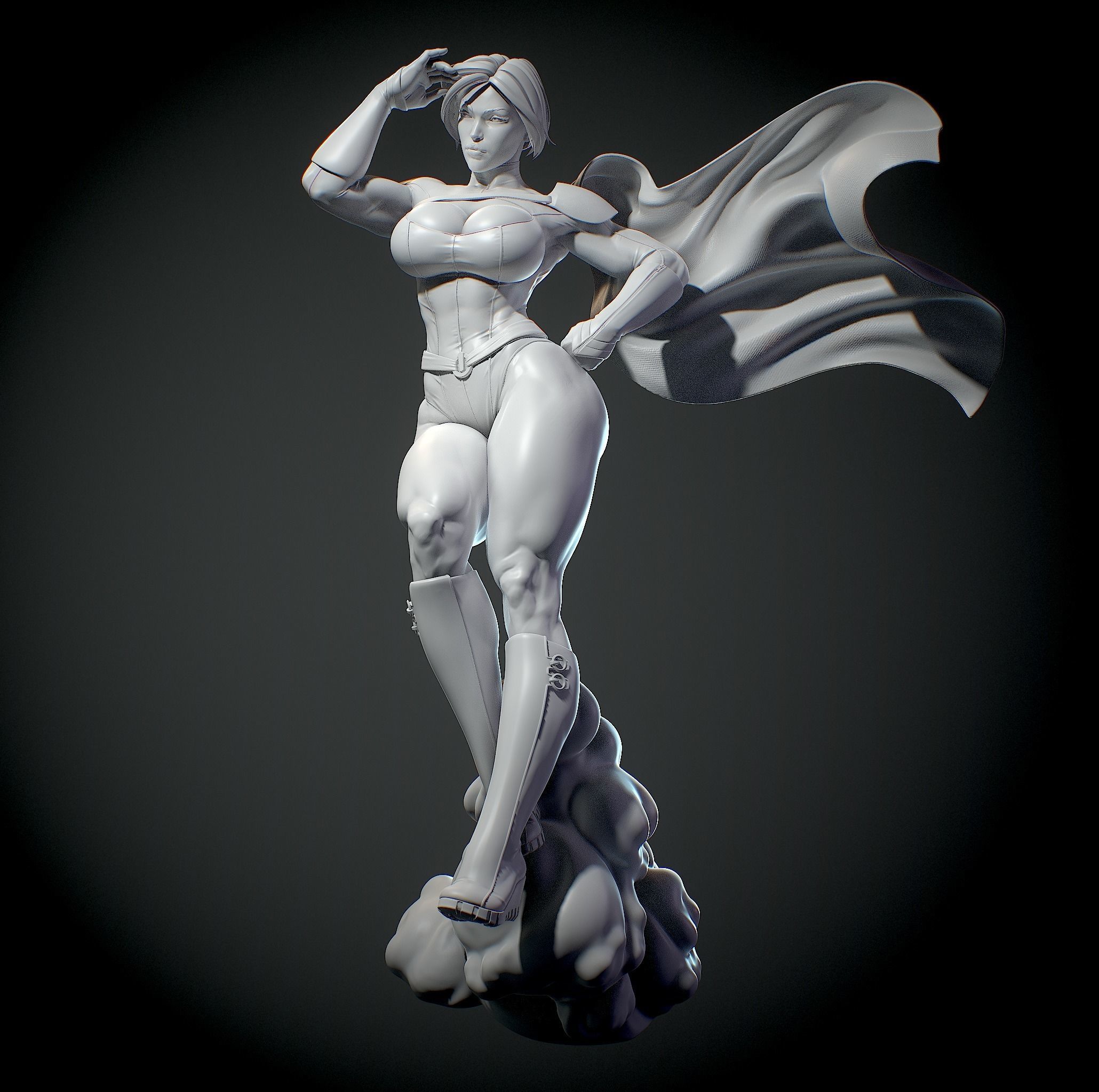 Power girl with NSFW 3D print model_20