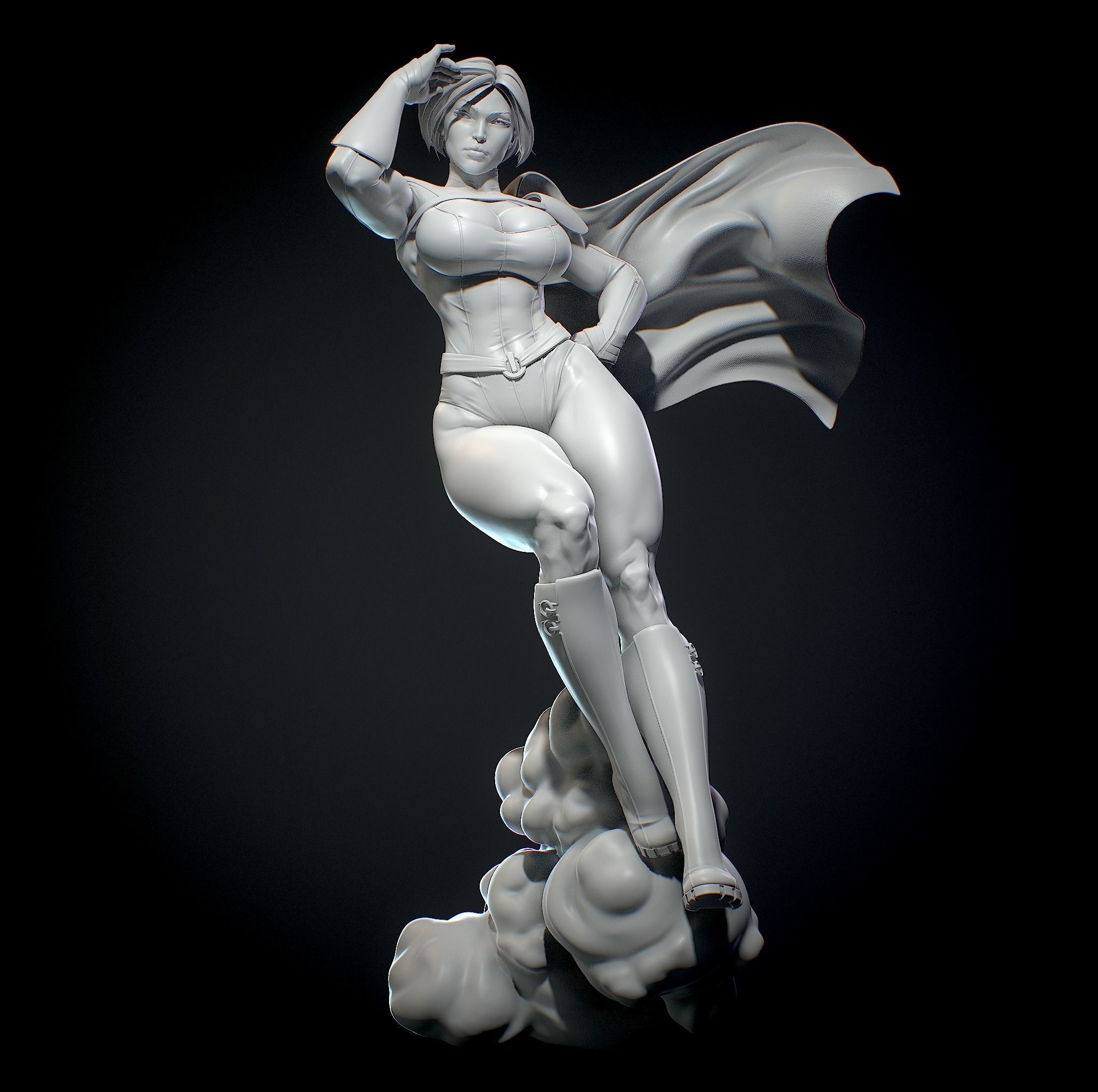 Power girl with NSFW 3D print model_14