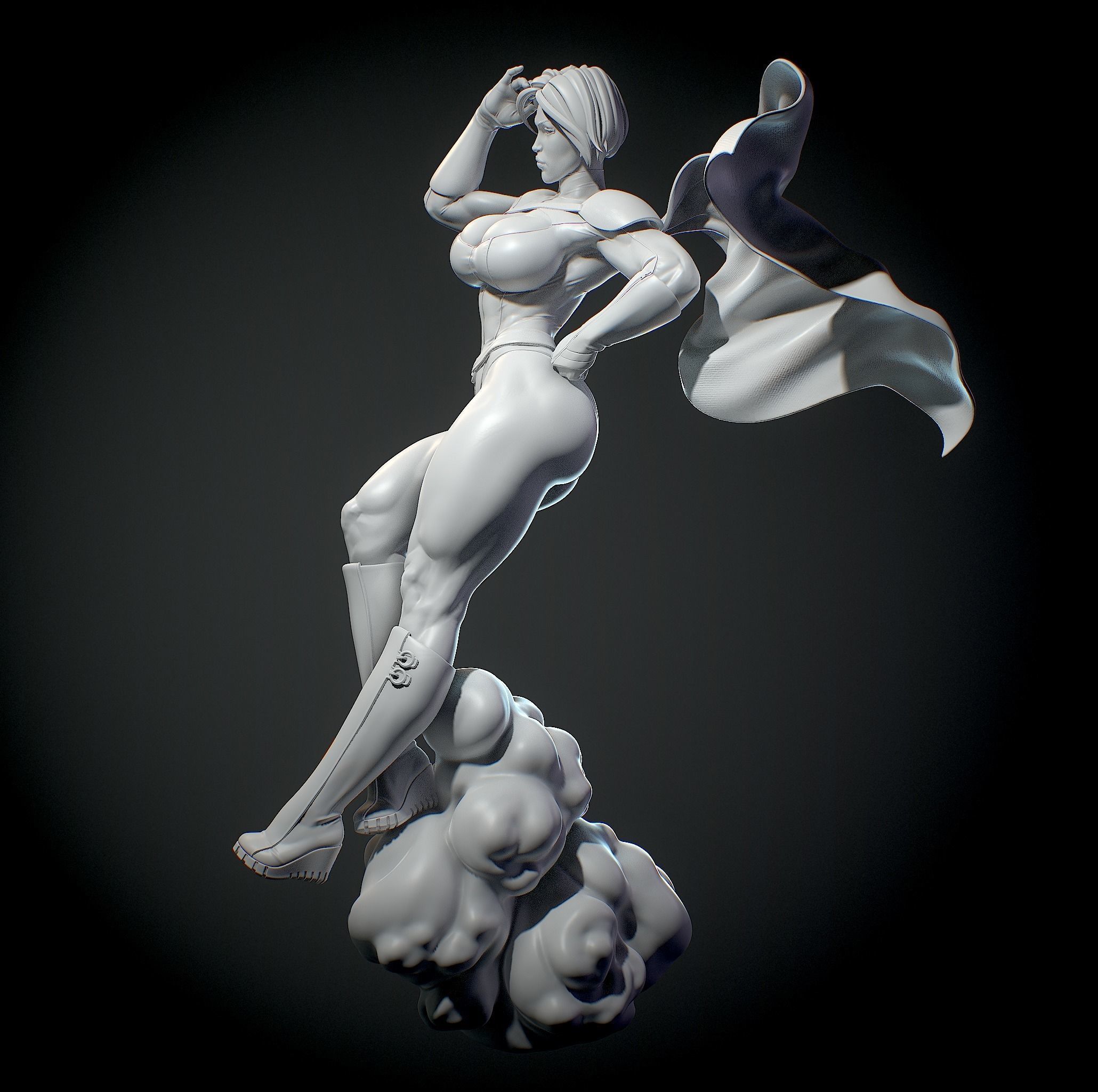 Power girl with NSFW 3D print model_19