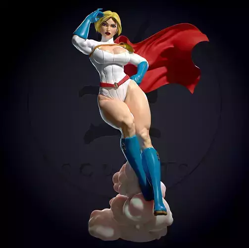 Power girl with NSFW 3D print model