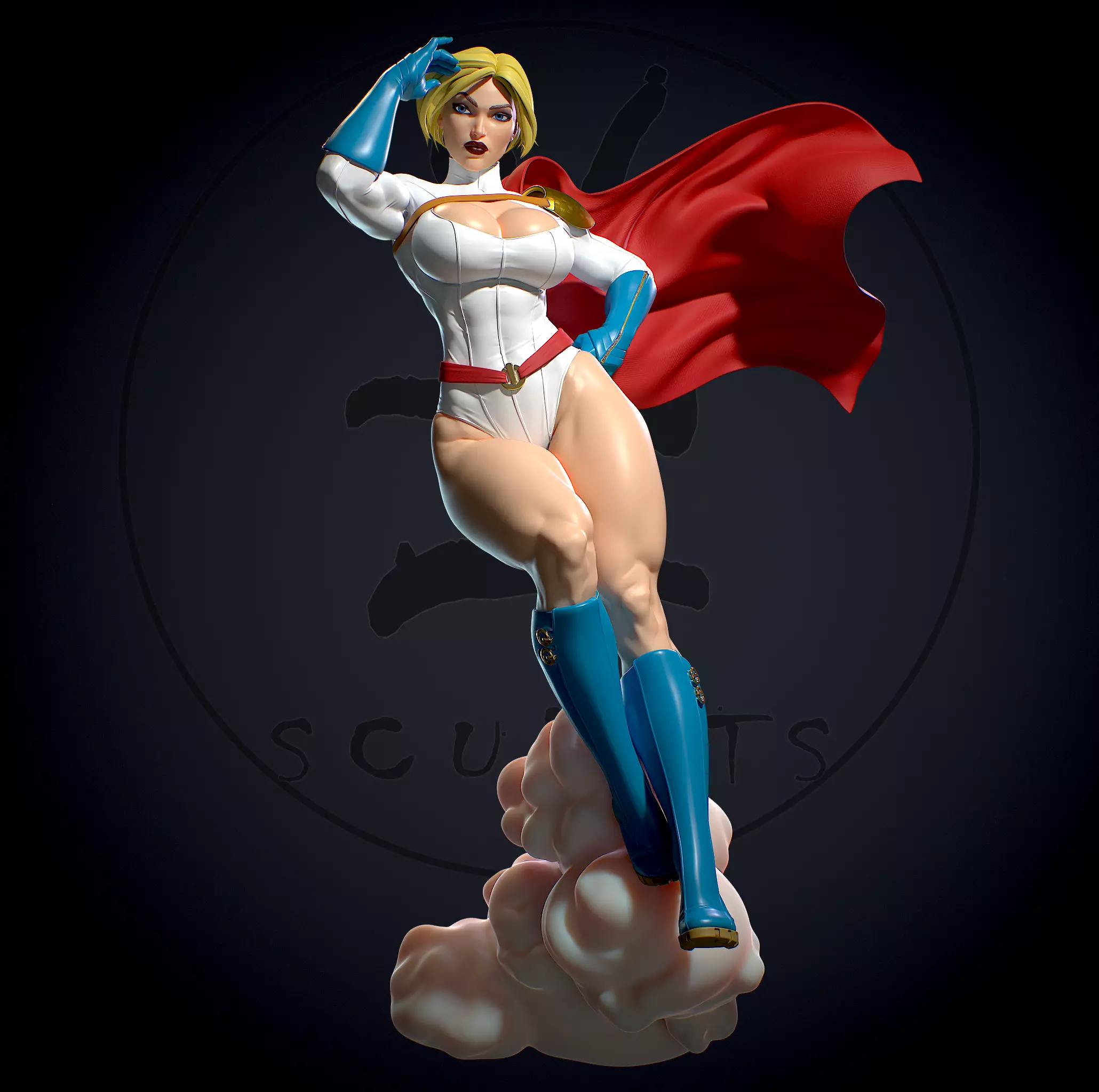 Power girl with NSFW 3D print model_0