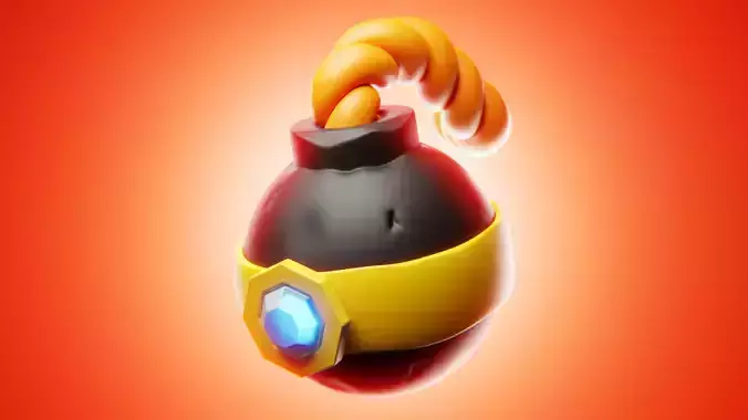 Stylized Magic Bomb - Fantasy Game Explosive Prop 3D Model