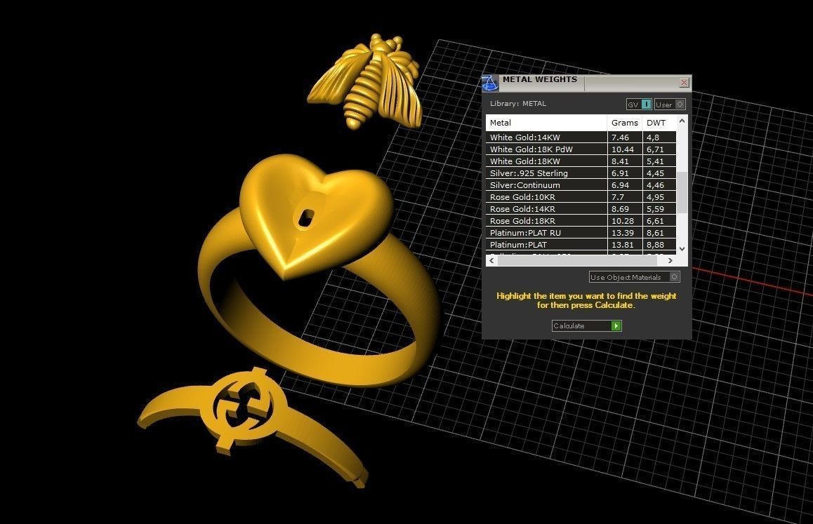 Gucci trio set 3D model 3D print model_10