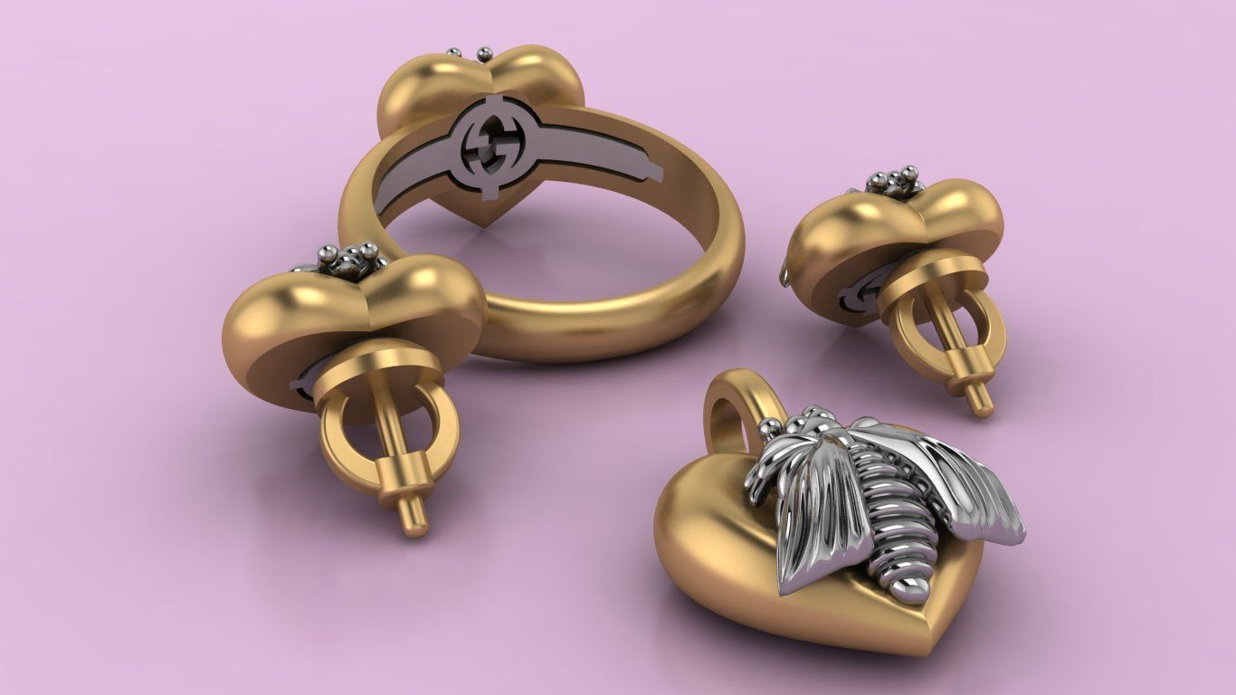 Gucci trio set 3D model 3D print model_2