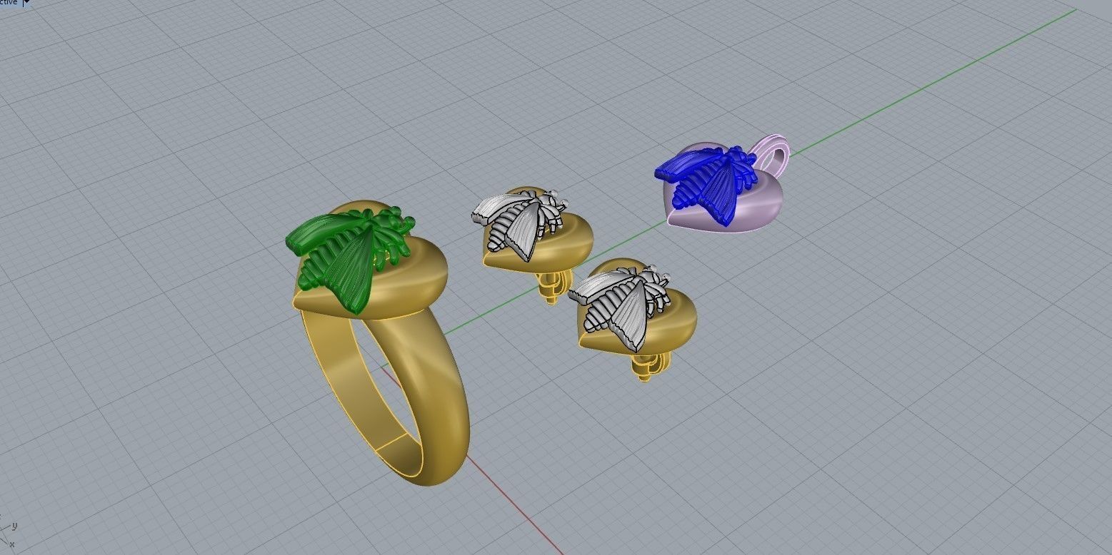 Gucci trio set 3D model 3D print model_16