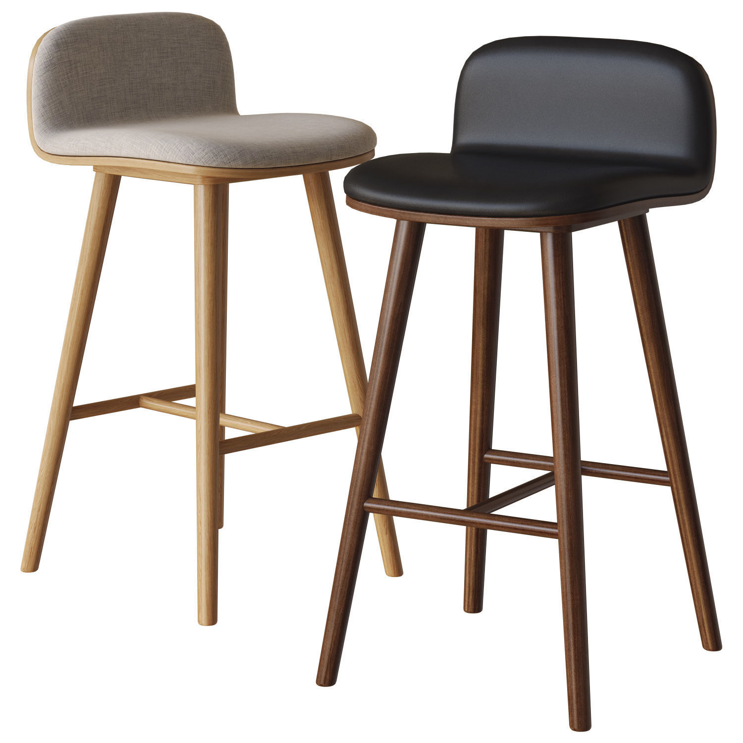 boulder counter stool by west elm 3D model_1