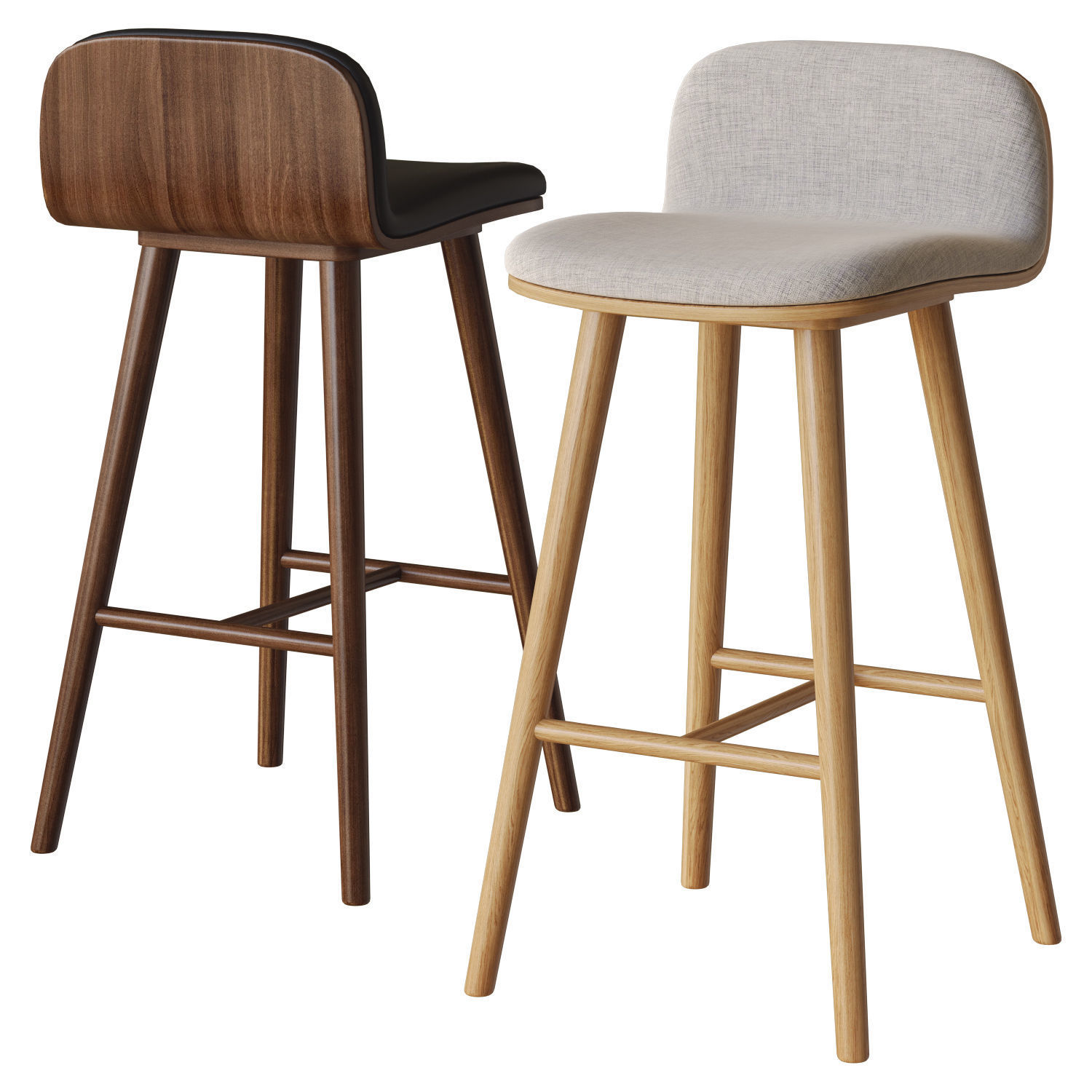 boulder counter stool by west elm 3D model_5