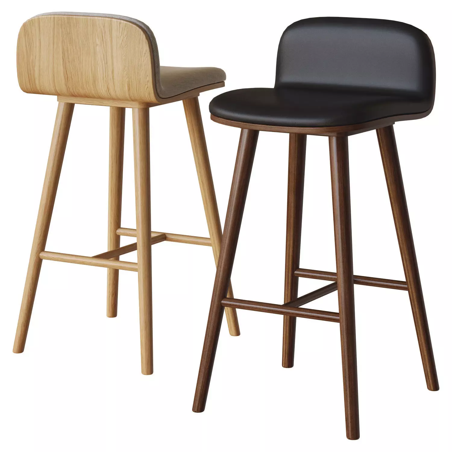 boulder counter stool by west elm 3D model_0