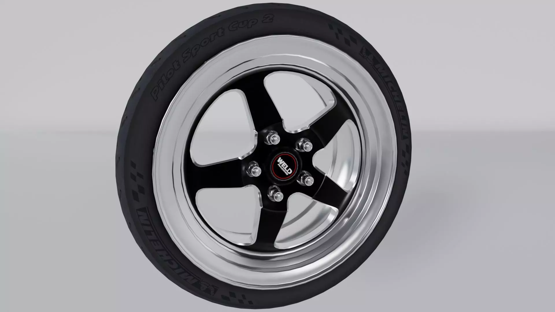 WELD RIM and Tyre Michelin Pilot 3D model