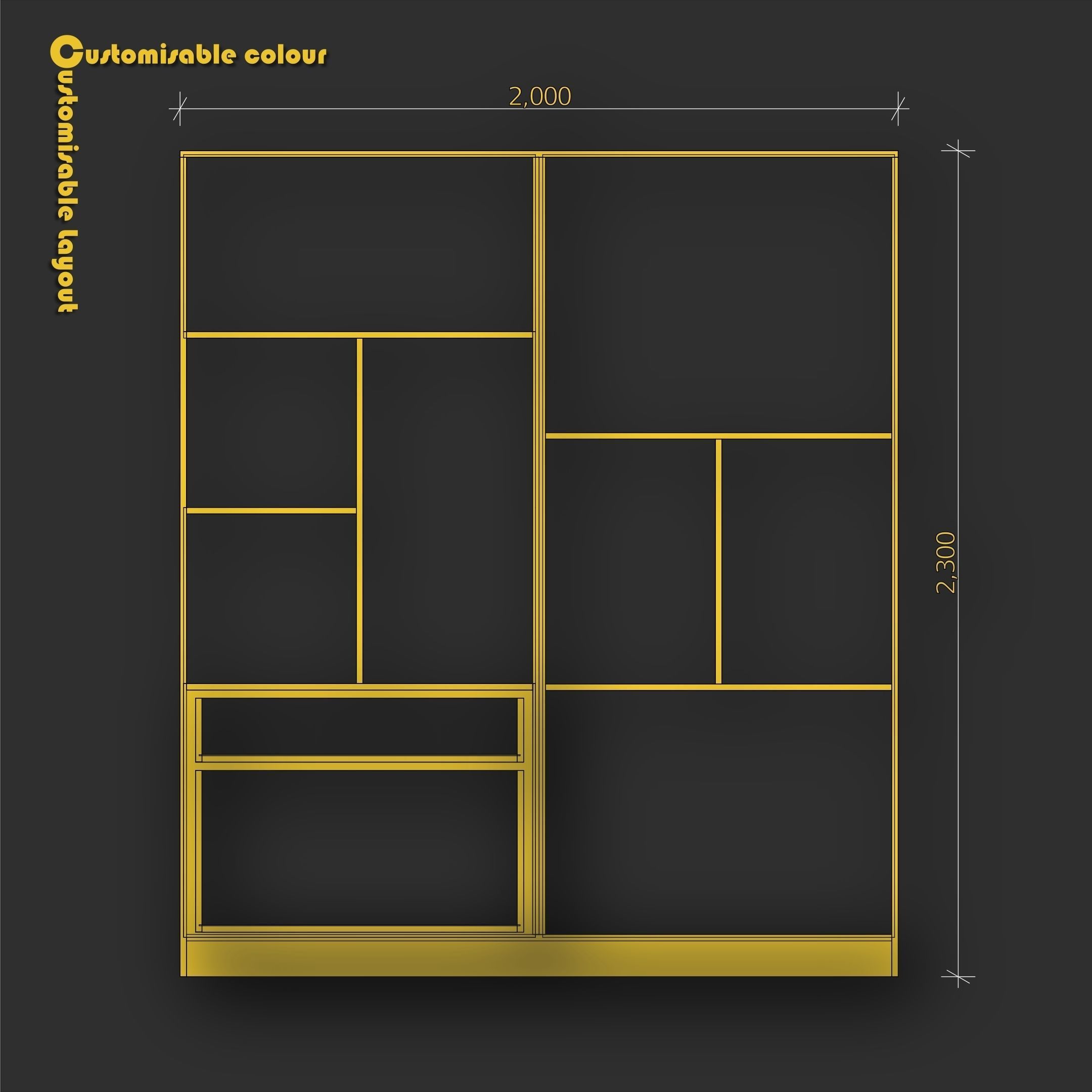 Cabinet Free 3D model_2