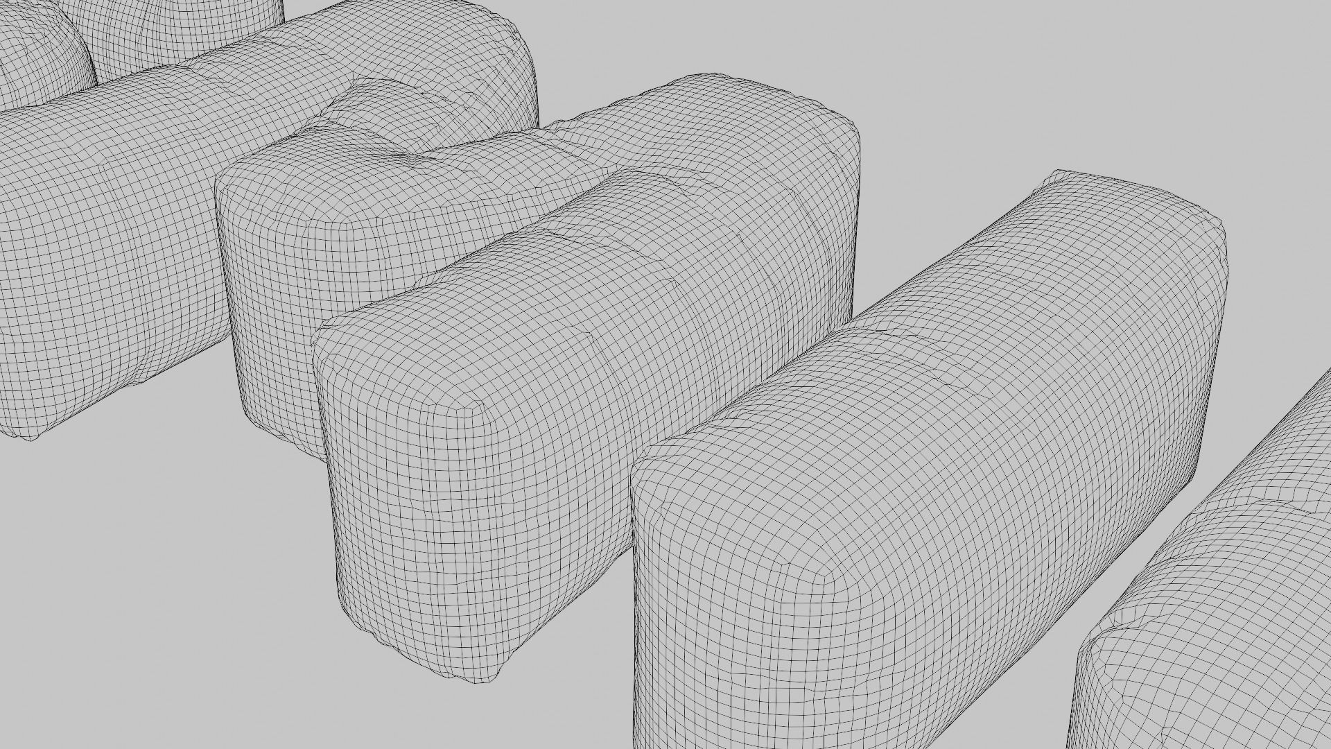 Inflated Text Baloons Set 3D model_42