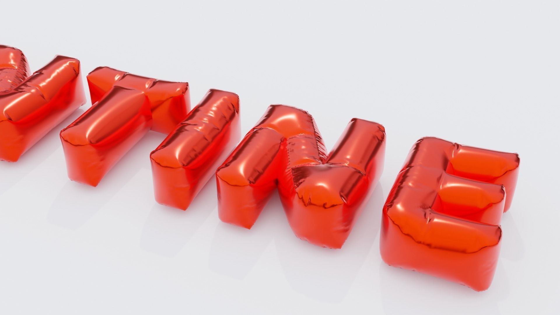 Inflated Text Baloons Set 3D model_34