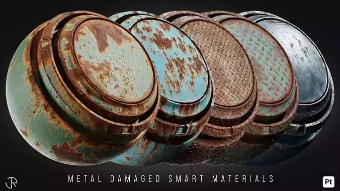 Metal Damaged Smart Materials Vol 01 Texture