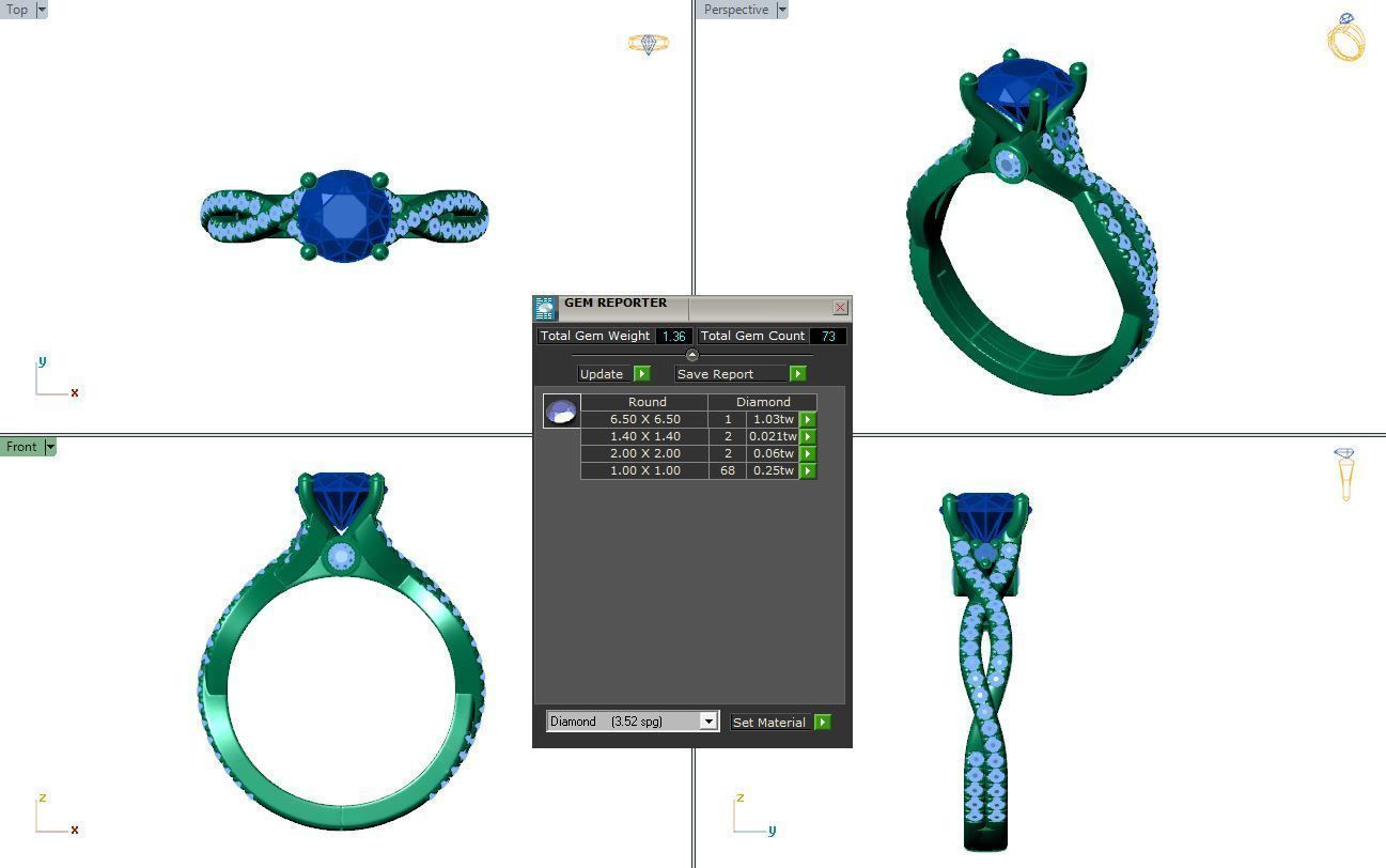 Twist Ring 3D print model_3