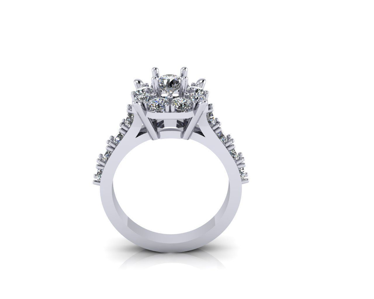 Ladies womans womens diamond ruby emerald Rings 3D print model 3D print model_6