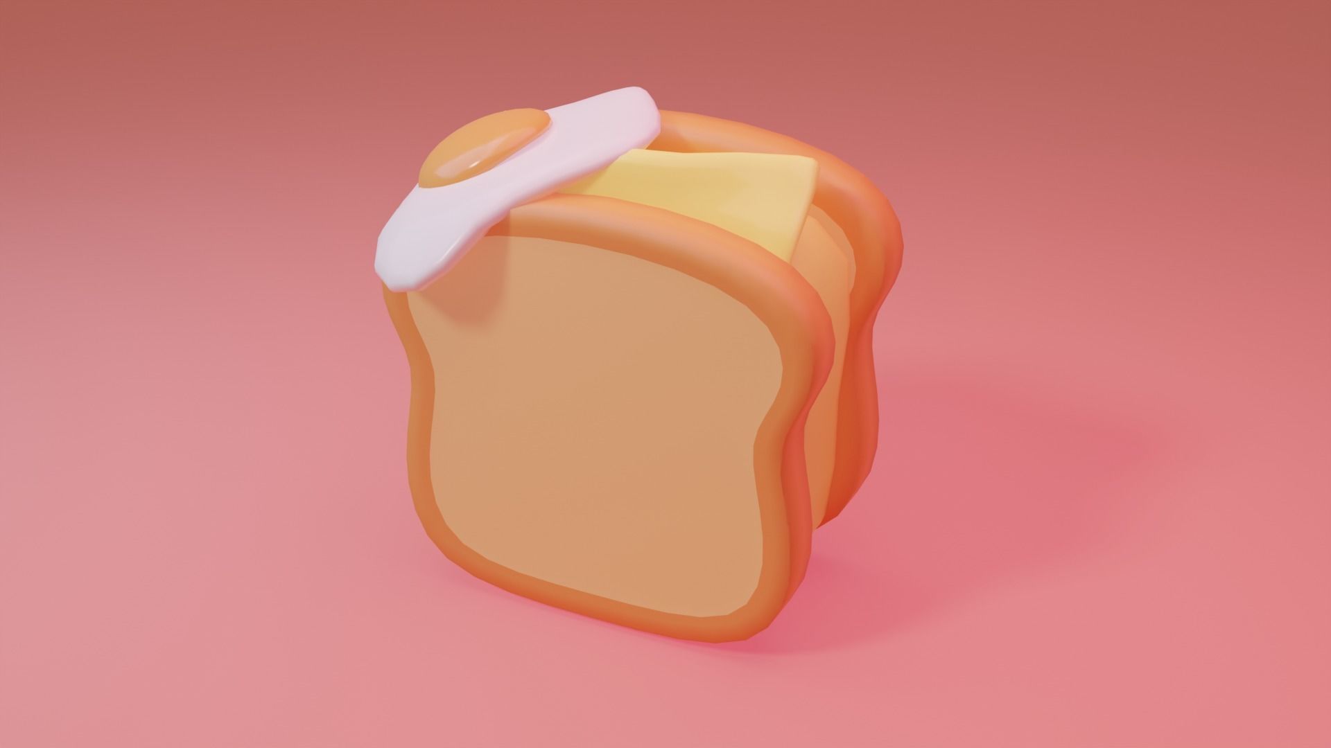 Sandwich Low-poly 3D model_3