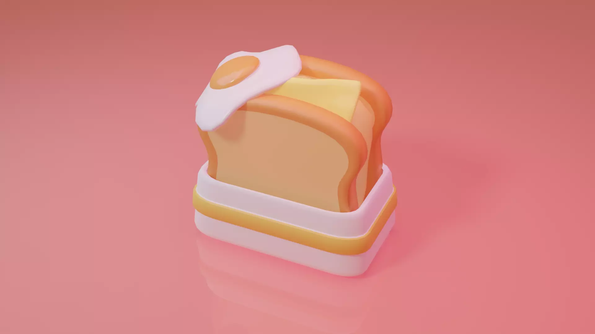 Sandwich Low-poly 3D model_0