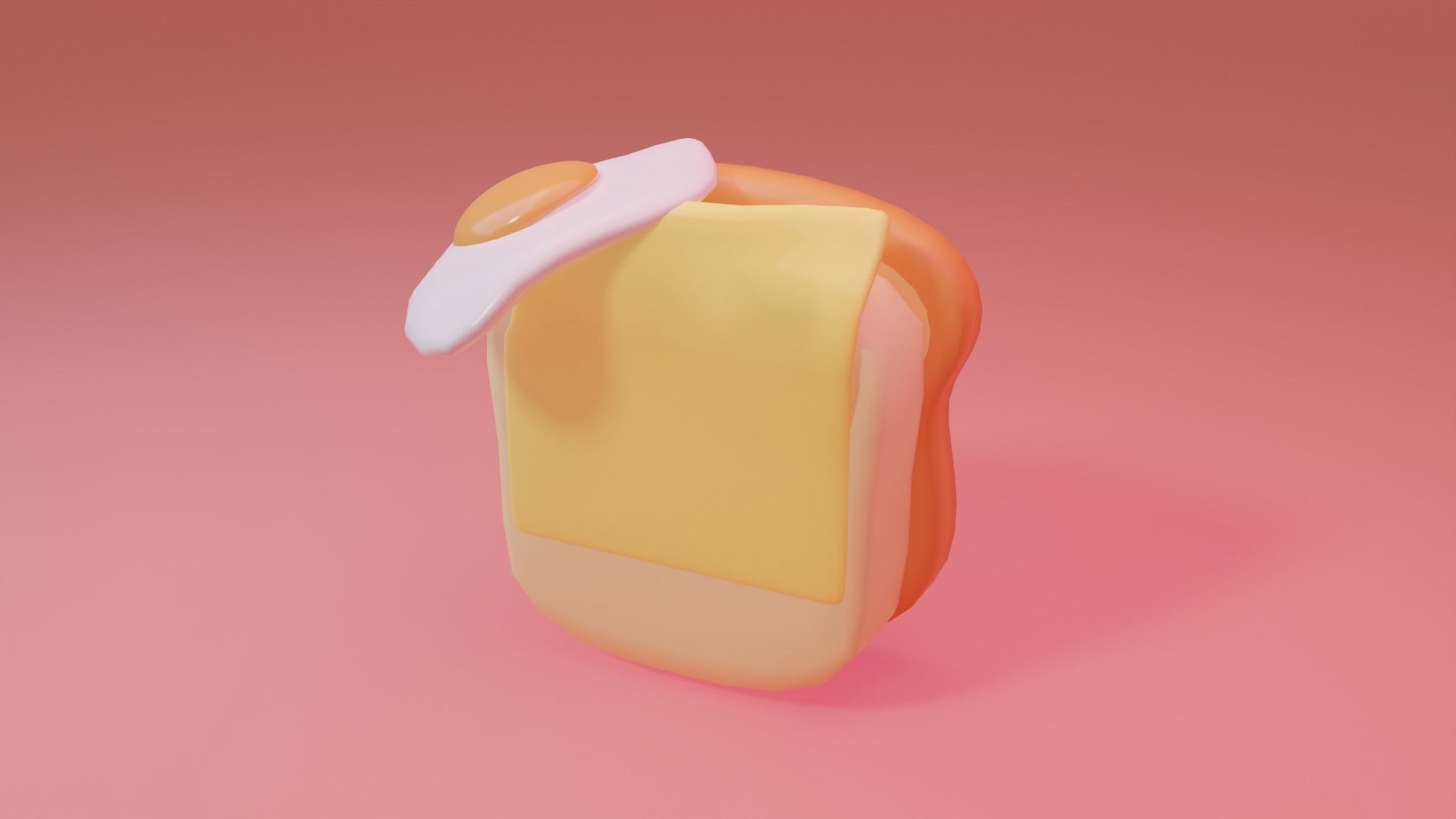 Sandwich Low-poly 3D model_4