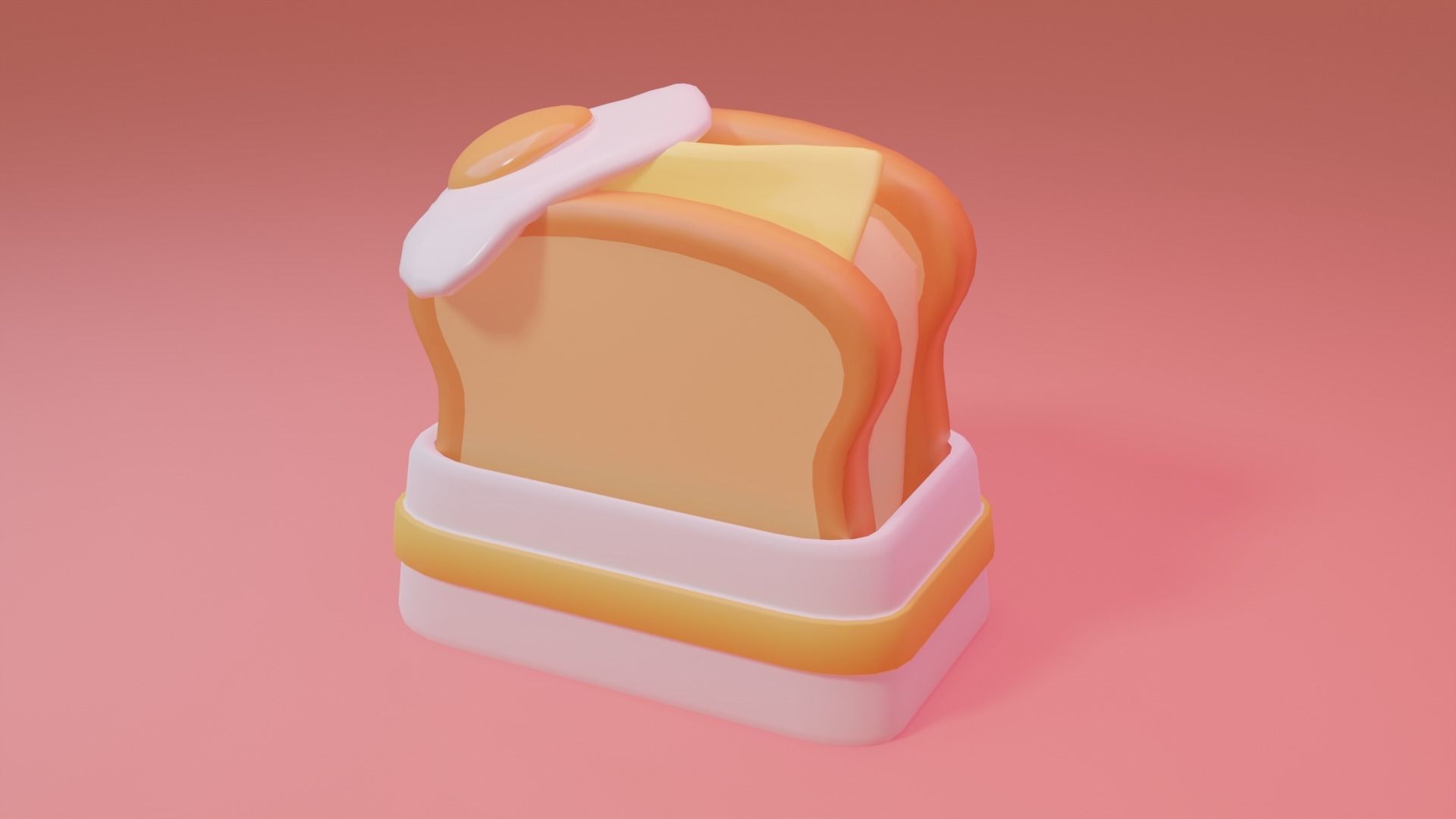 Sandwich Low-poly 3D model_5