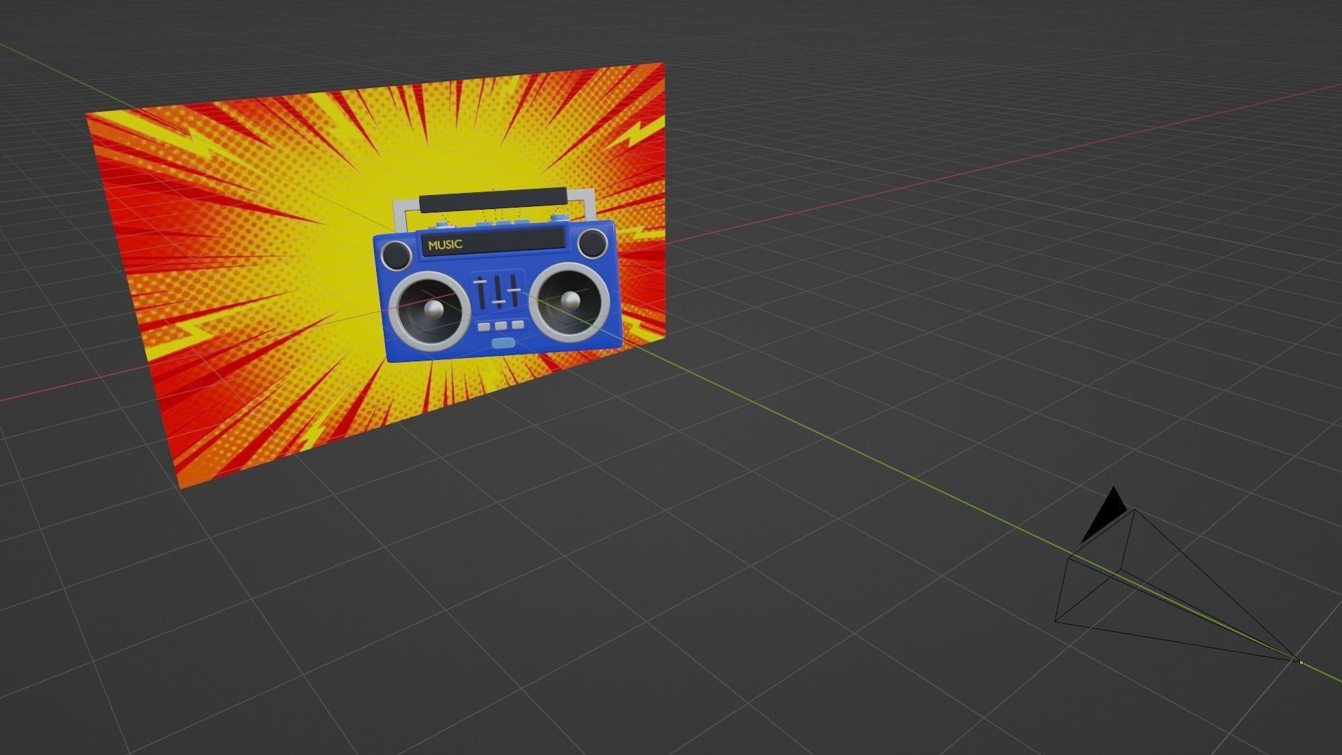 Stylized Retro Boombox - Cartoon Music Player 3D Model 3D model_13