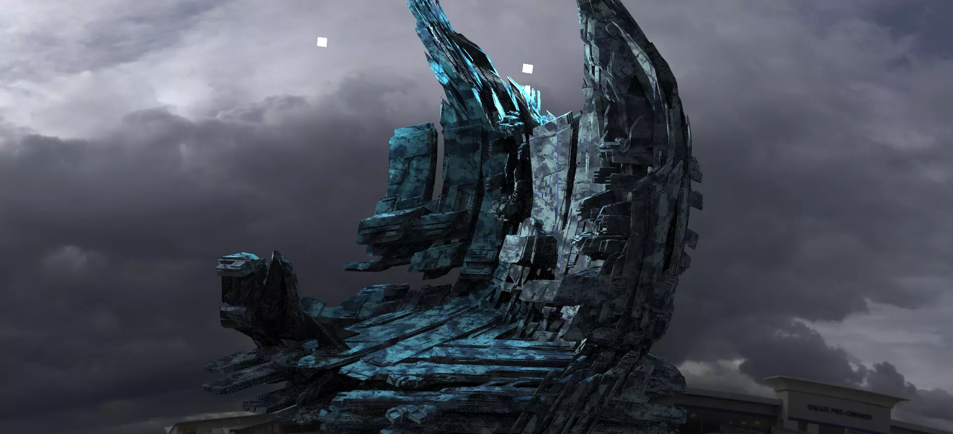 Ice Storm Planet Towers Ruin 1 3D model